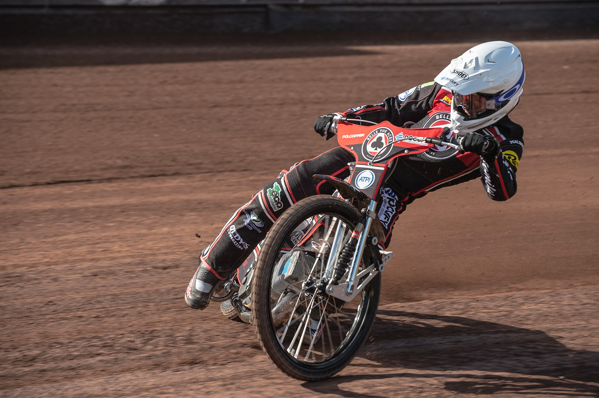Photo by Ian Charles:

Jaimon Lidsey in action 

Belle Vue Speedway Press & Practice Day, National Speedway Stadium, Manchester, Monday, 25, March, 2019