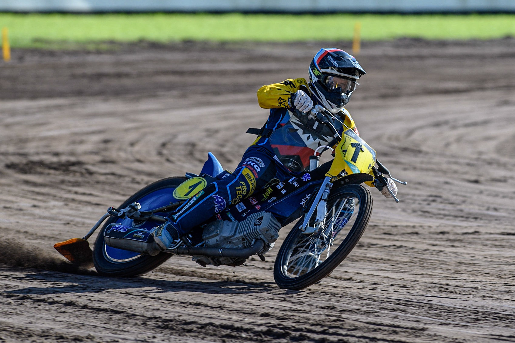 Josef Franc (Czechia) practices during the FIM Long Track Of Nations event at the Speed Centre Roden on Sunday 24th September 2023. (Photo: Ian Charles | MI News)