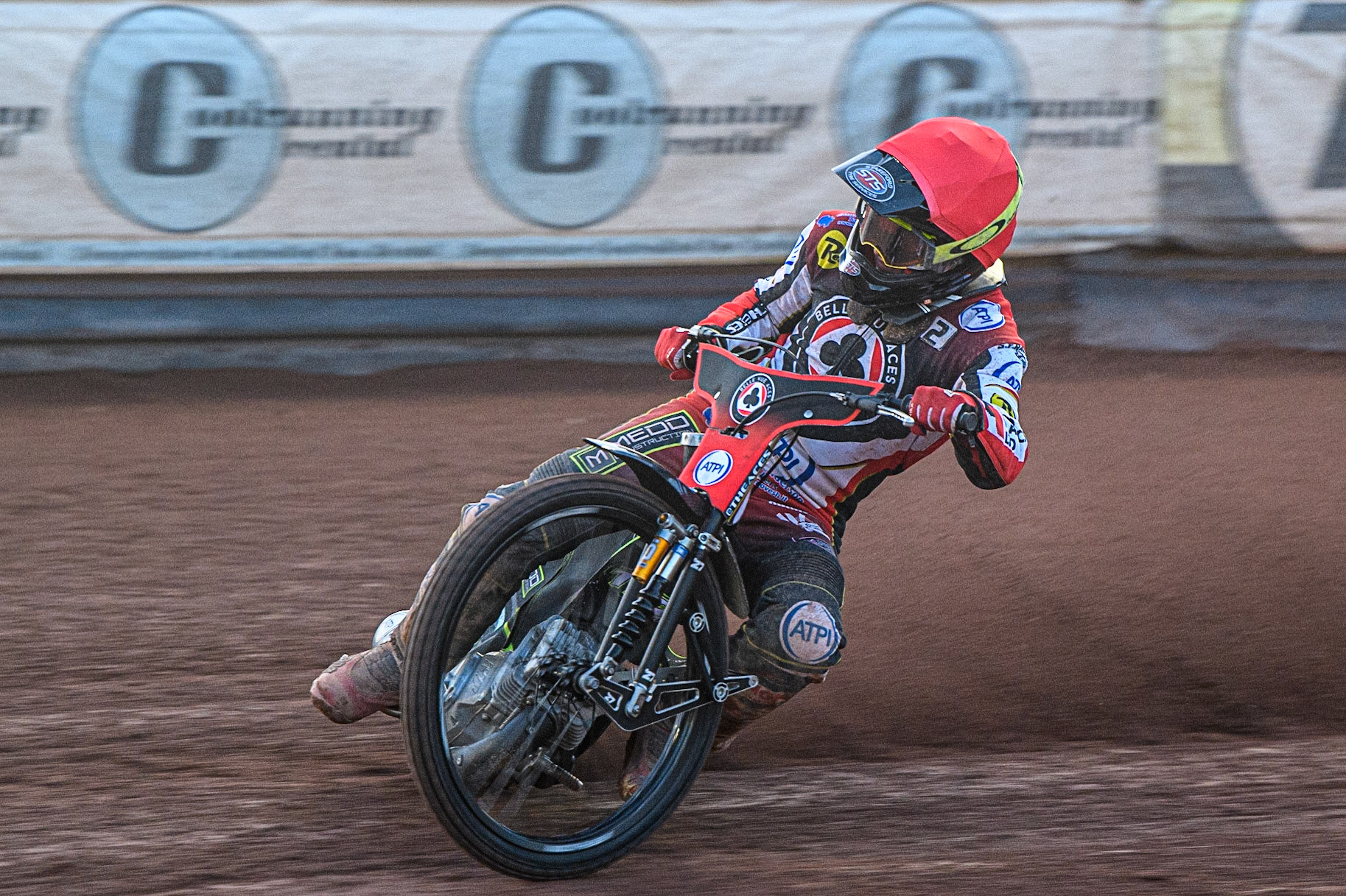 Tom Brennan in action  for Belle Vue ATPI Aces during the Sports Insure Premiership match between Belle Vue Aces and Sheffield Tigers at the National Speedway Stadium, Manchester on Monday 7th August 2023. (Photo: Ian Charles | MI News)
