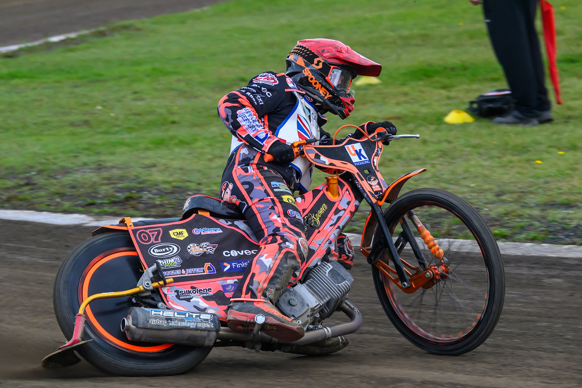 Alex Spooner in action during the Derbyshire Open at Hi-Edge Speedway, Buxton on Sunday 27th September 2026. (Photo: Ian Charles | MI News)