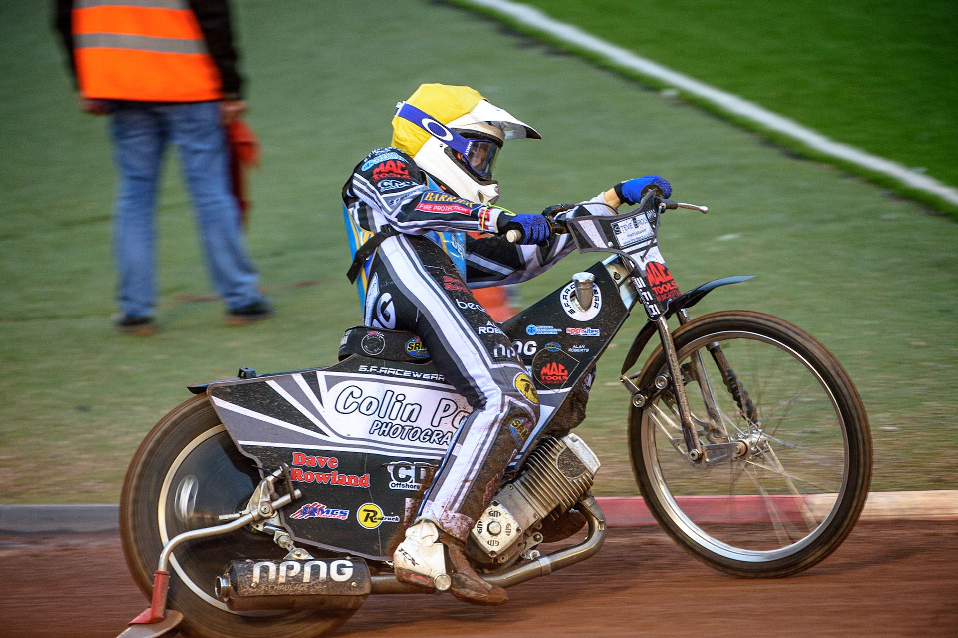 MANCHESTER, UK. AUGUST 20TH  Archie Freeman  in action during the National Development League match between Belle Vue Aces and Armadale Devils at the National Speedway Stadium, Manchester on Friday 20th August 2021. (Credit: Ian Charles | MI News)