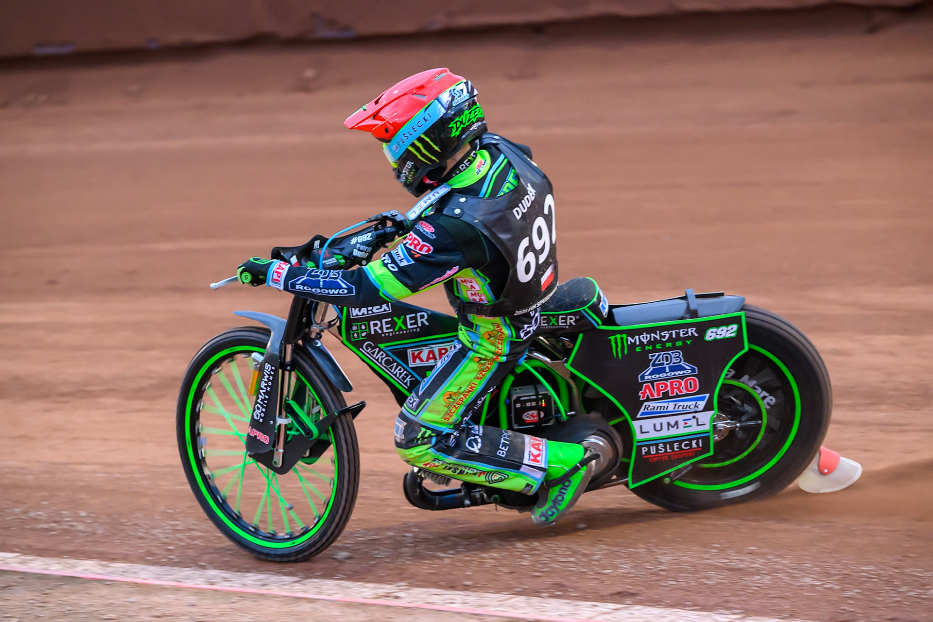 Patryk Dudek (692) of Poland in action during the ATPI  FIM Speedway GP of Manchester at the National Speedway Stadium, Manchester on Friday 5th June 2026. (Photo: Ian Charles | MI News)