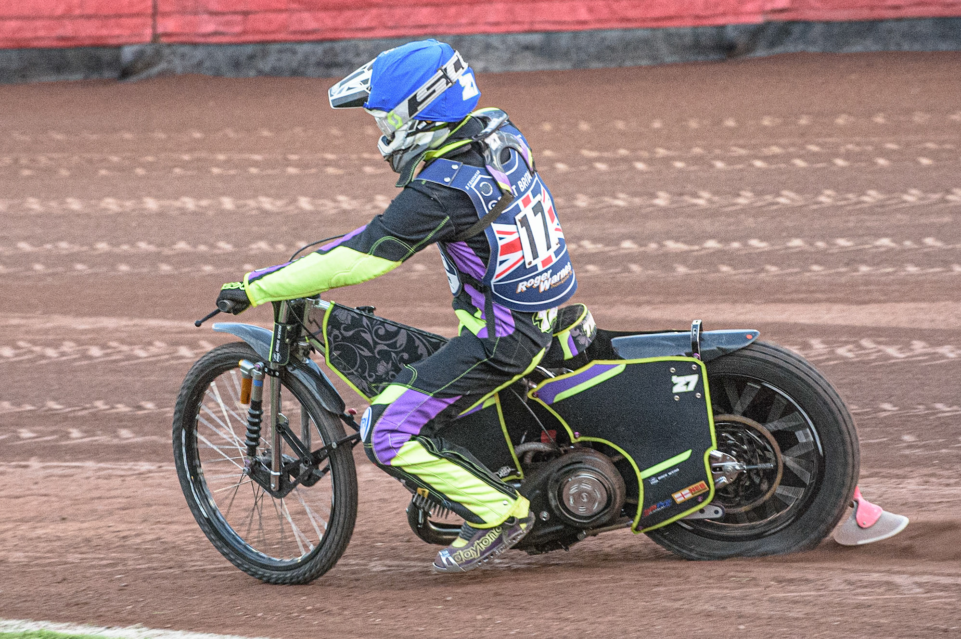 GLASGOW, UK. JUNE 19TH.  Tom Brennan (Reserve) (Great Britain) in action  during the FIM Speedway Grand Prix Qualifying Round at the Peugeot Ashfield Stadium, Glasgow on Saturday 19th June 2021. (Credit: Ian Charles | MI News)