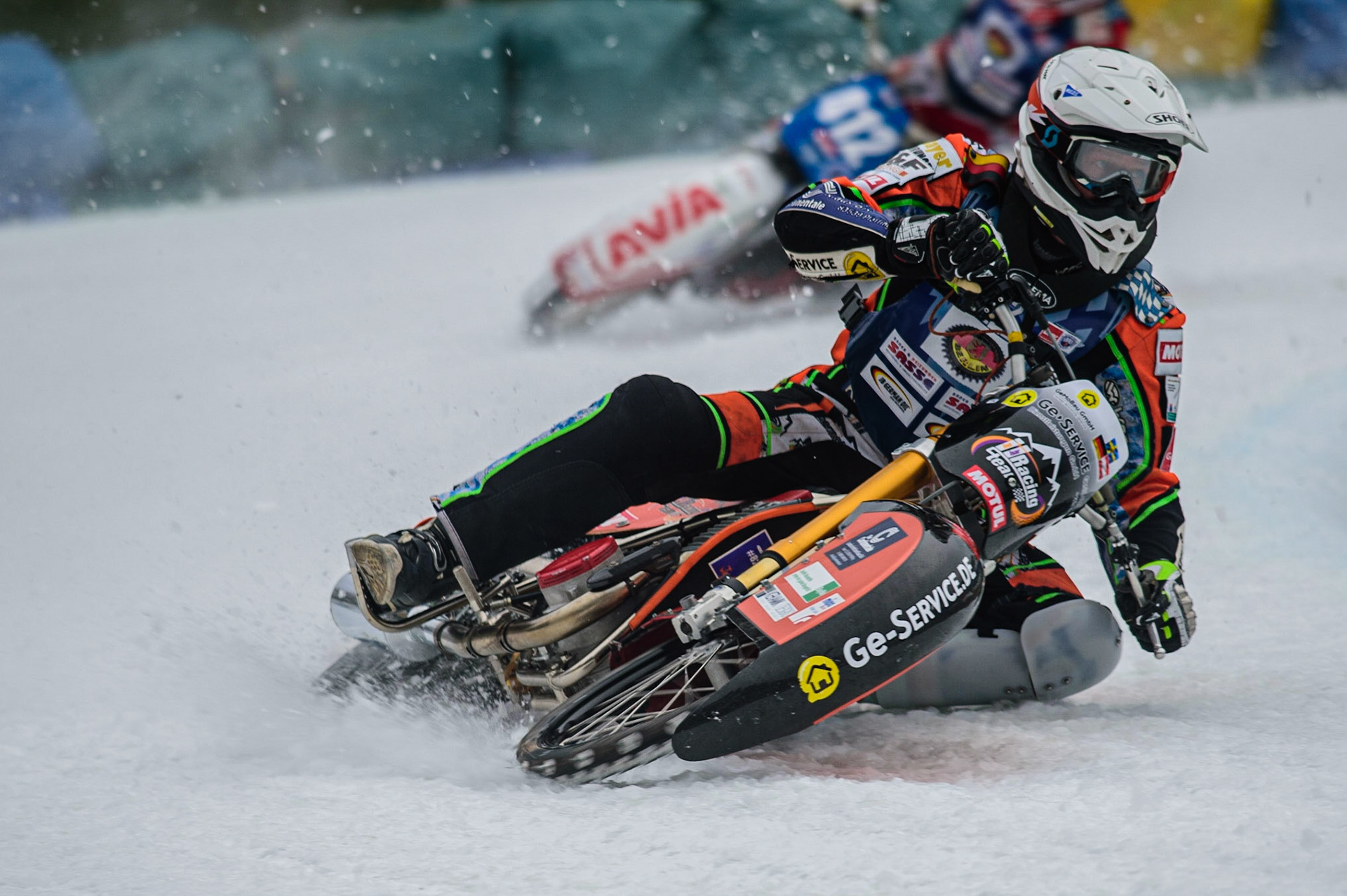 Markus Jell  practices during the German Individual Ice Speedway Championship at Horst-Dohm-Eisstadion, Berlin on Friday 3rd March 2023. (Photo: Ian Charles | MI News)