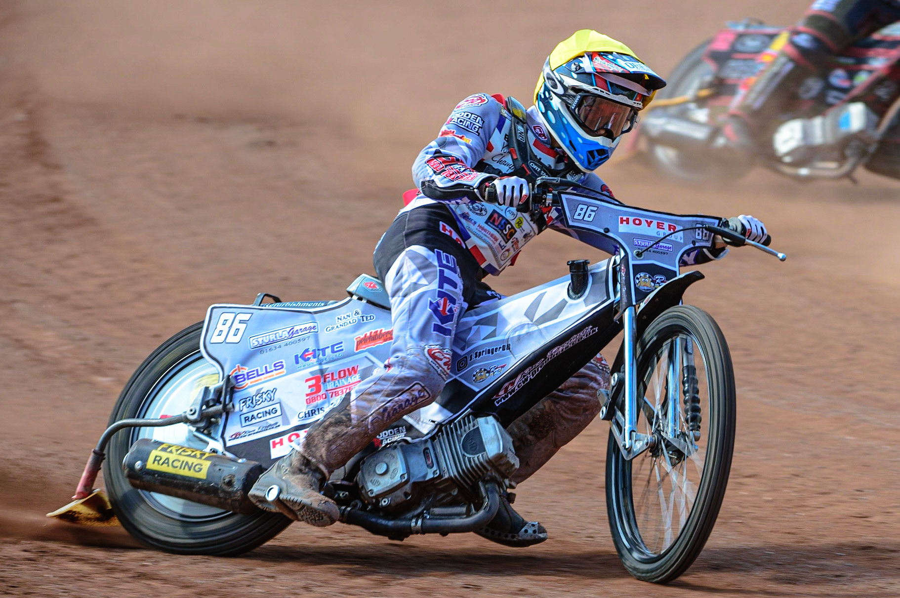 MANCHESTER, UK. JUN 3RD Sonny Springer (86)  in action  during the British Youth Speedway Championship (Round 4)  at the National Speedway Stadium, Manchester on Friday 3rd June 2022. (Credit: Ian Charles | MI News)