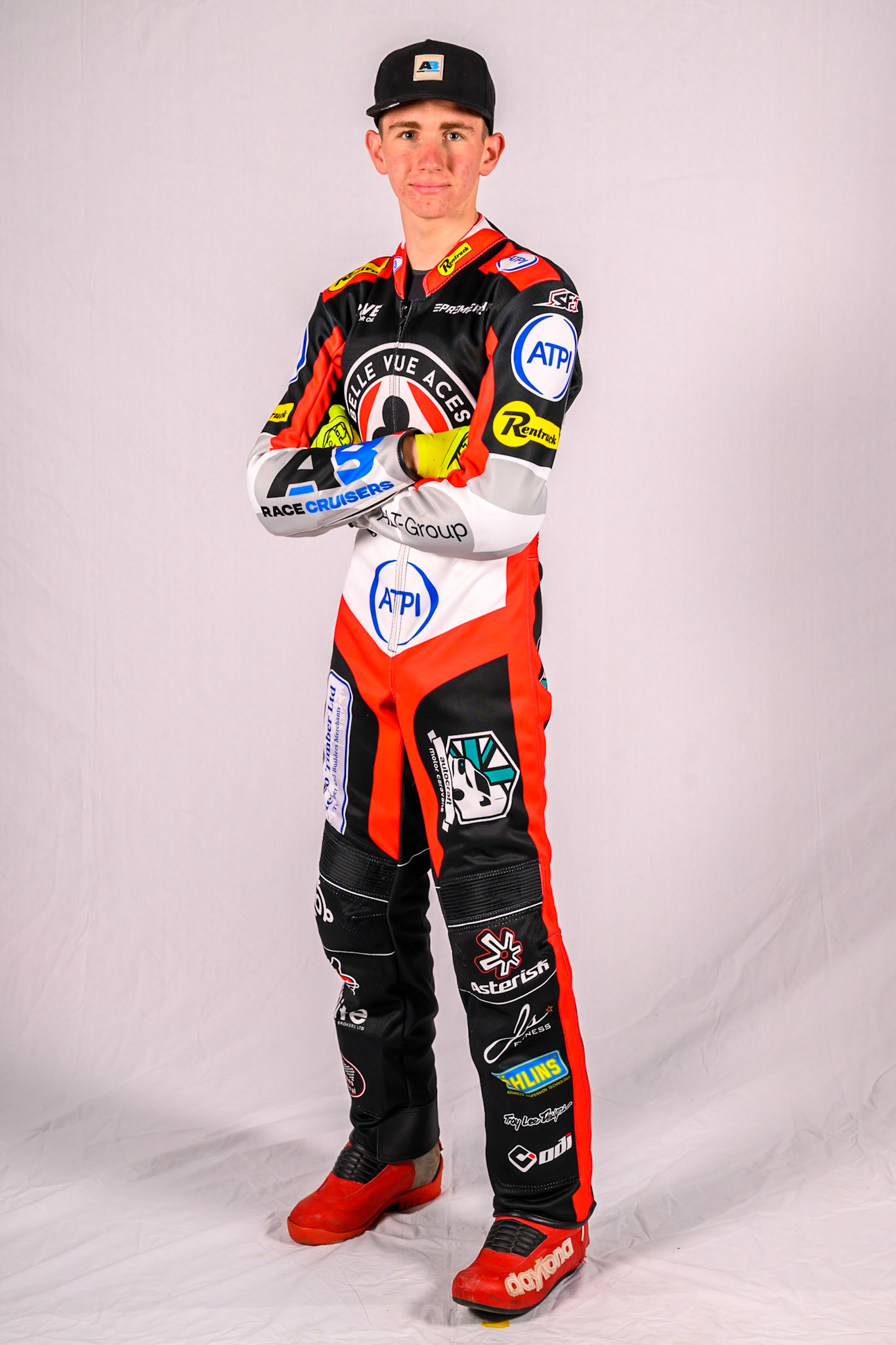 Will Cairns, Rising Star Rider of Belle Vue Aces during the Belle Vue Aces Media Day at the National Speedway Stadium, Manchester on Wednesday 11th March 2026. (Photo: Ian Charles | MI News)