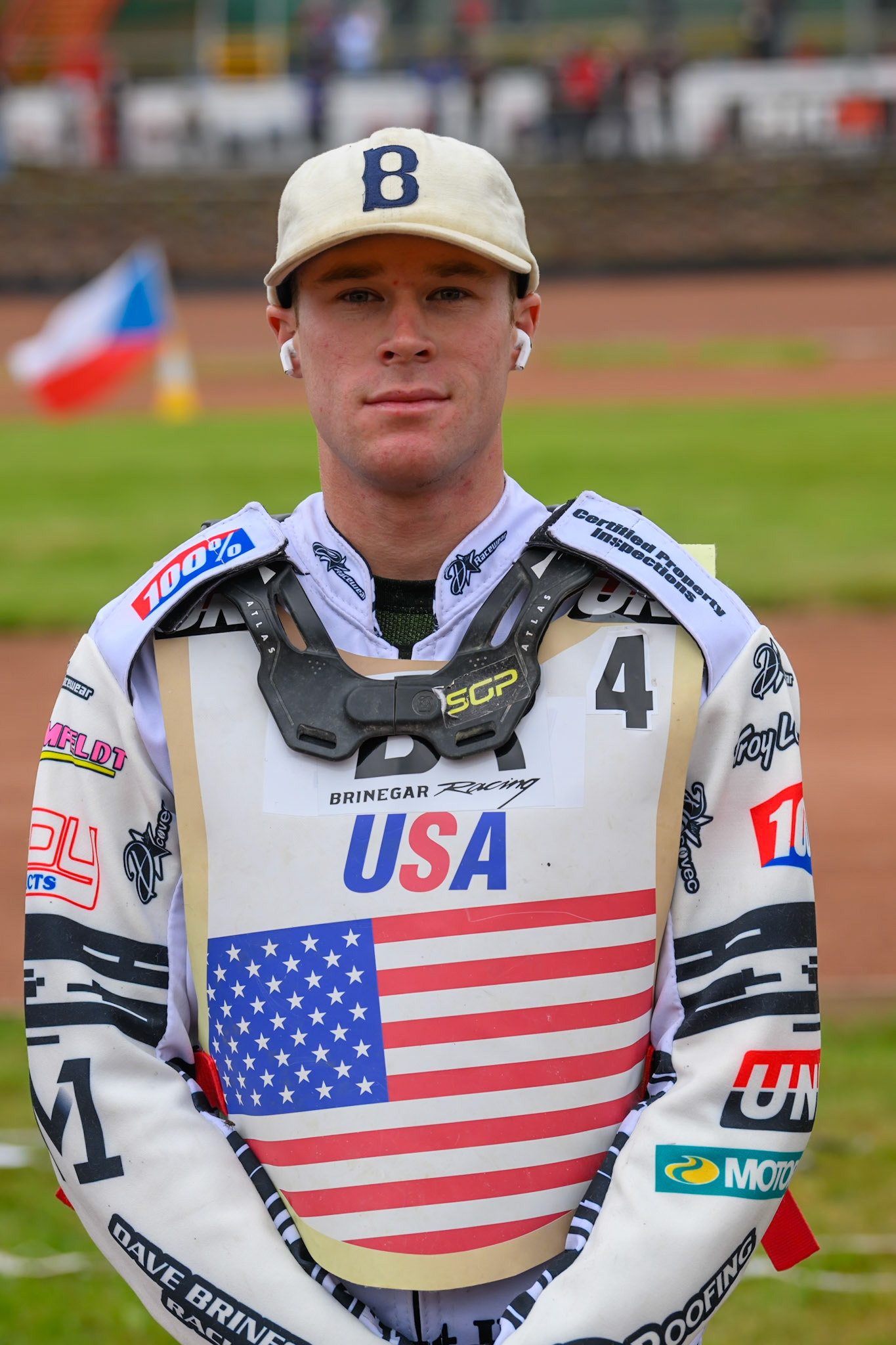 Slater Lightcap of The United States during the FIM SGP2 Qualifying Round at the Peugeot Ashfield Stadium in Glasgow on Saturday 24th May 2025. (Photo: Ian Charles | MI News)