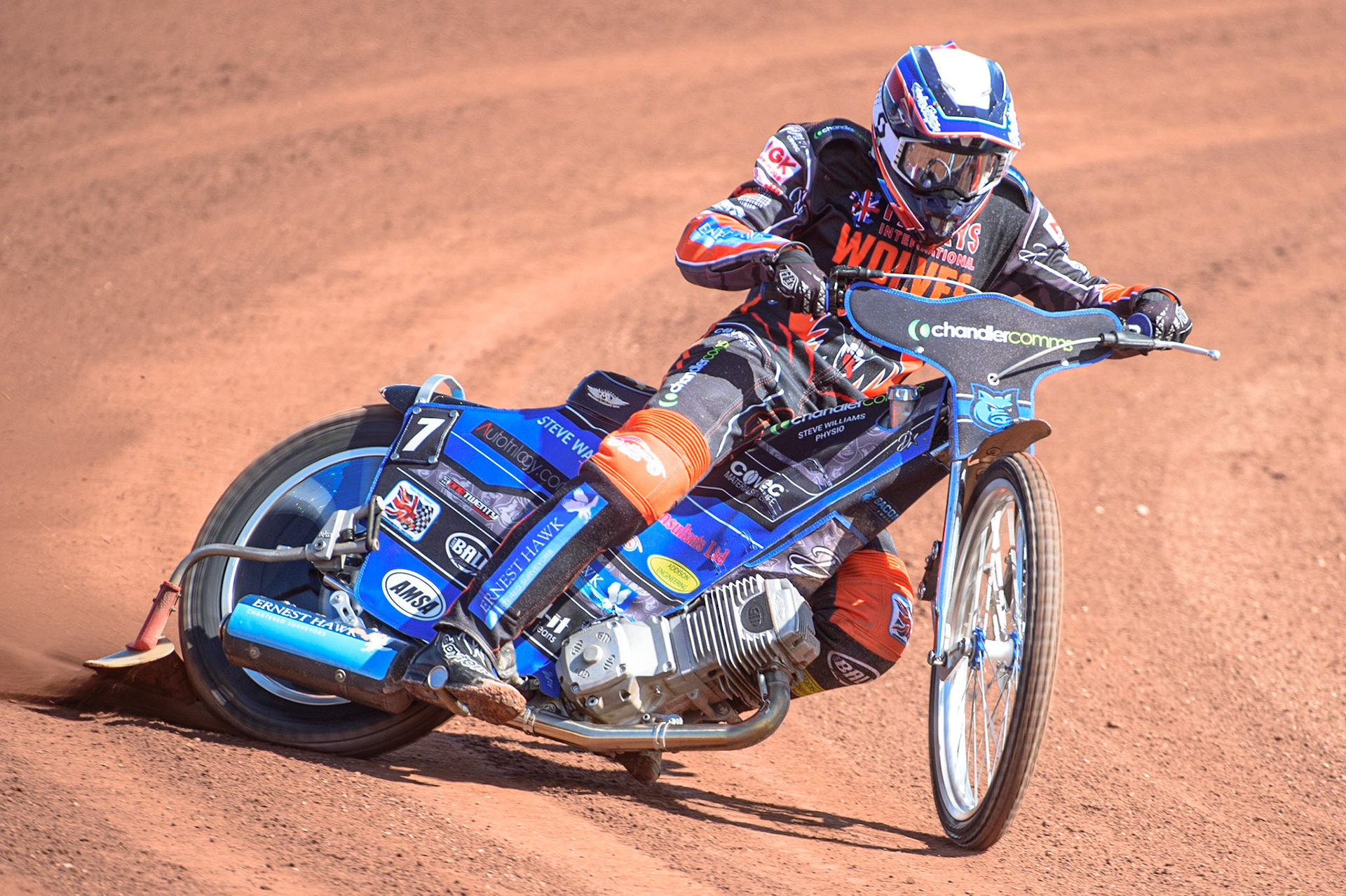 Photo: Ian CharlesTom Bacon In ActionDiscovery Networks Eurosport Speedway Season Launch, National Speedway Stadium, Manchester Wednesday  12  May  2021