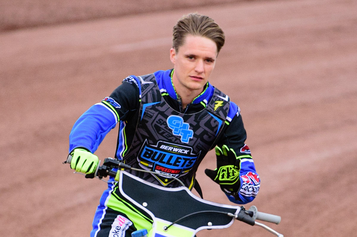 MANCHESTER, UK. JUN 24TH  Ben Rathbone  - Berwick Bullets  during the National Development League match between Belle Vue Colts and Berwick Bullets at the National Speedway Stadium, Manchester on Friday 24th June 2022. (Credit: Ian Charles | MI News)
