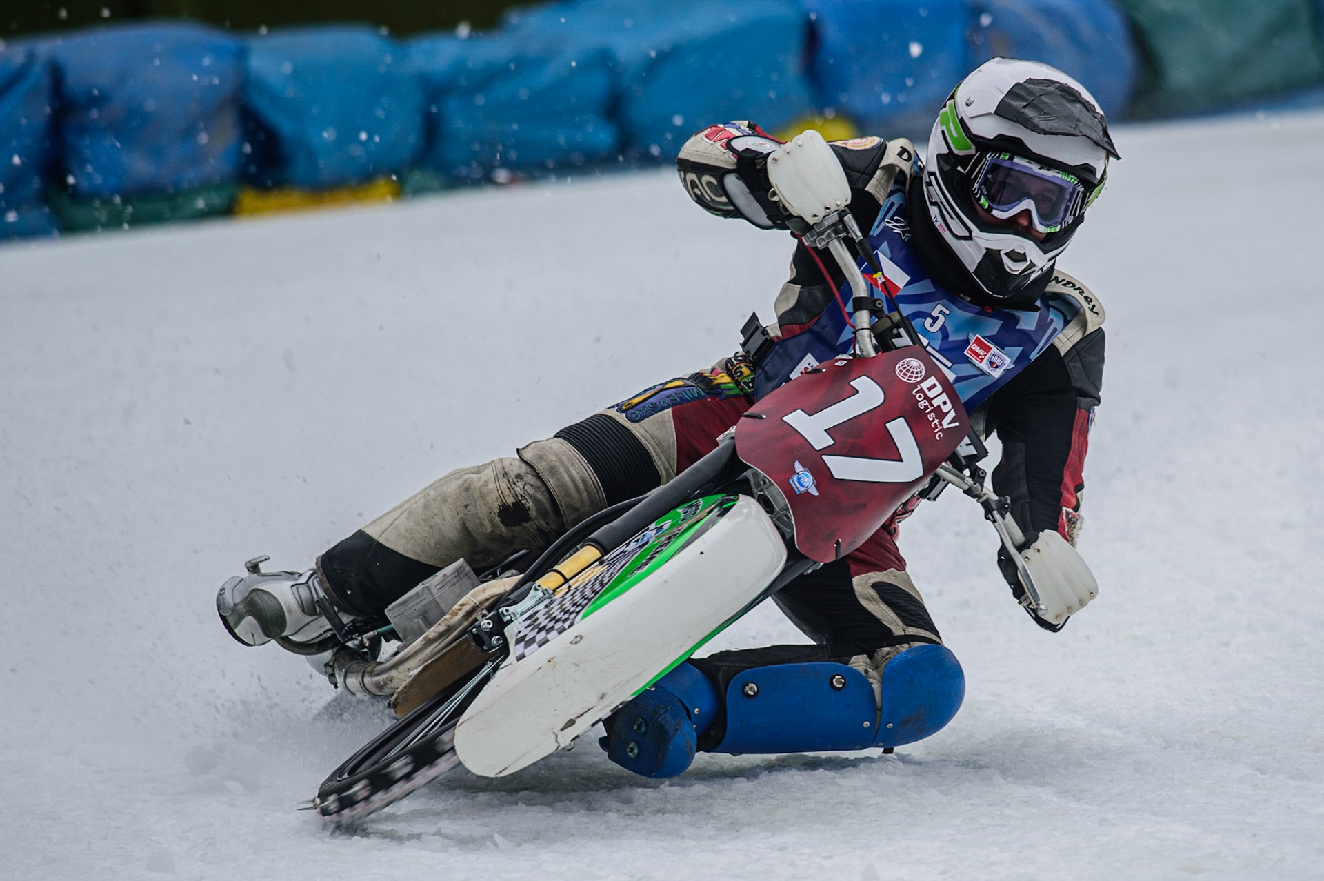 Andrej Divis (Czech Republic) practices  during the German Individual Ice Speedway Championship at Horst-Dohm-Eisstadion, Berlin on Friday 3rd March 2023. (Photo: Ian Charles | MI News)