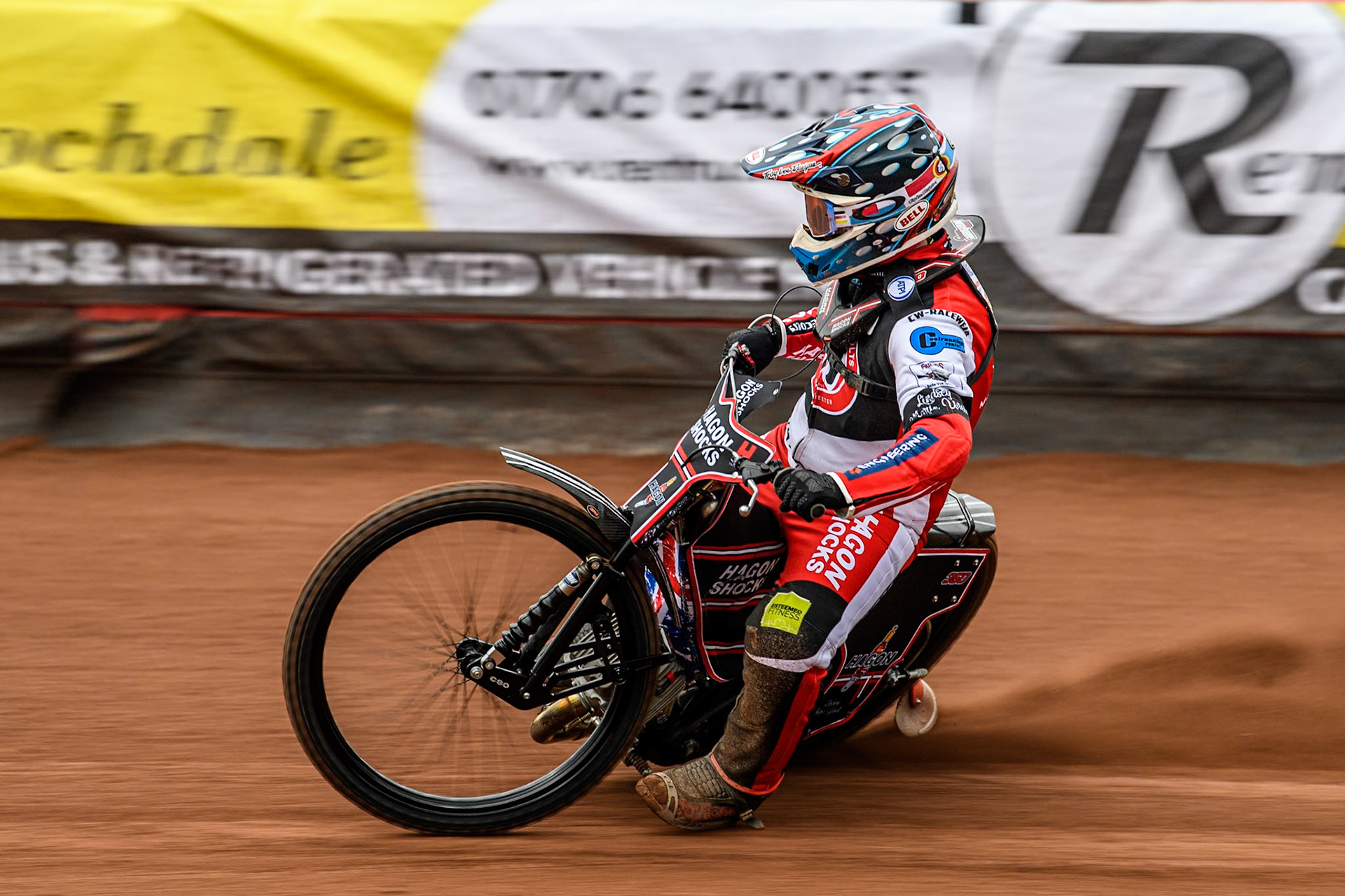 Belle Vue Colts' rider Sam Hagon in action during the Belle Vue Aces Media Day at the National Speedway Stadium, Manchester on Monday 11th March 2024. (Photo: Ian Charles | MI News)
