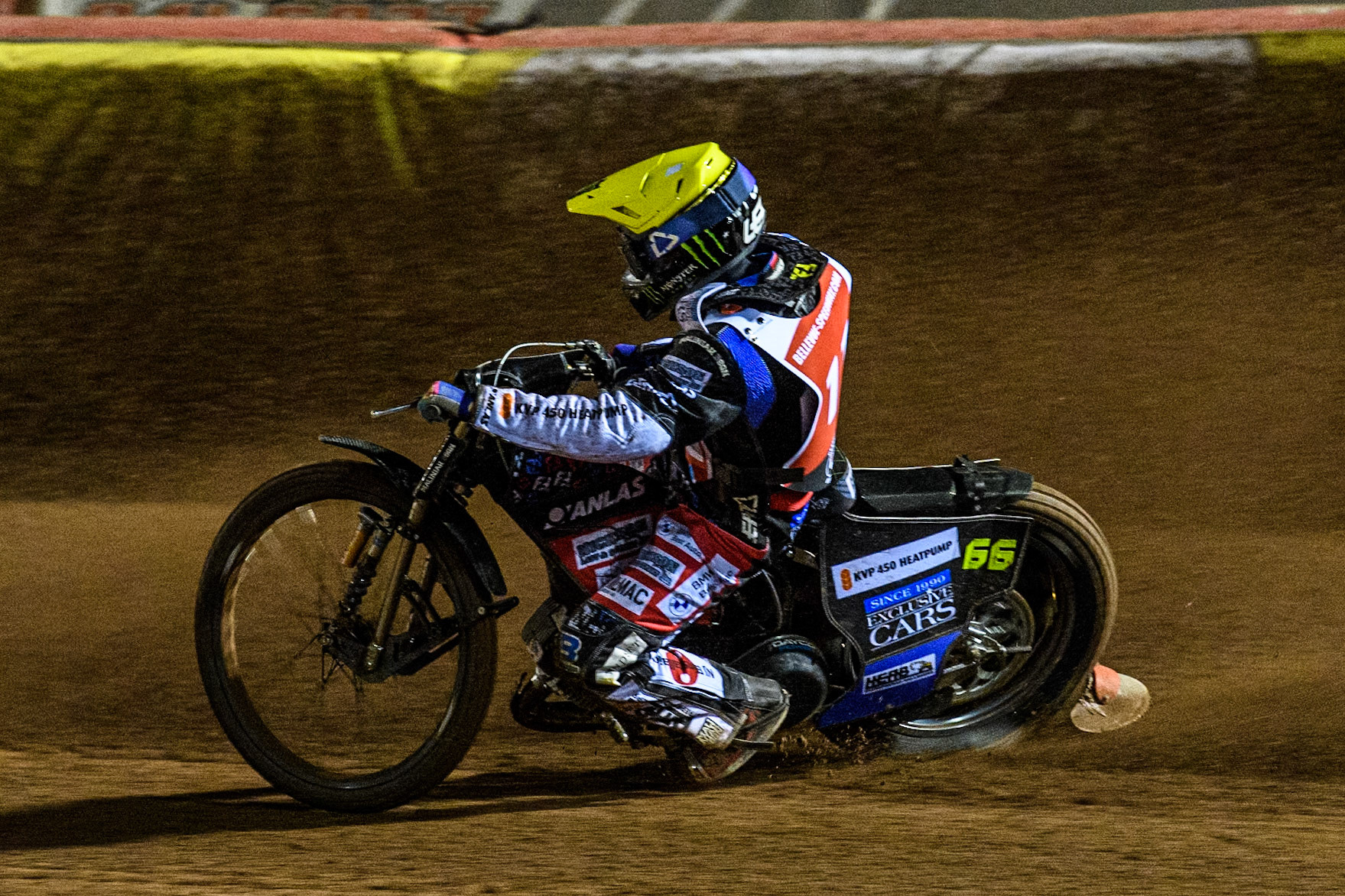 Sweden’s Fredrik Lindgren in action during the Peter Craven Memorial Trophy meeting at the National Speedway Stadium, Manchester on Monday 18th March 2024. (Photo: Ian Charles | MI News)