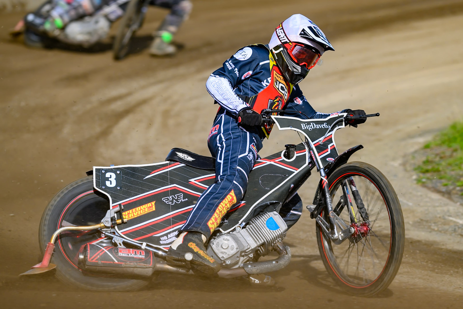 Ben Morley of Leicester Lion Cubs  in action during the WSRA National Development League match between Buxton Bulls and Leicester Lion Cubs at Hi-Edge Speedway, Buxton on Sunday 4th October 2026. (Photo: Ian Charles | MI News)