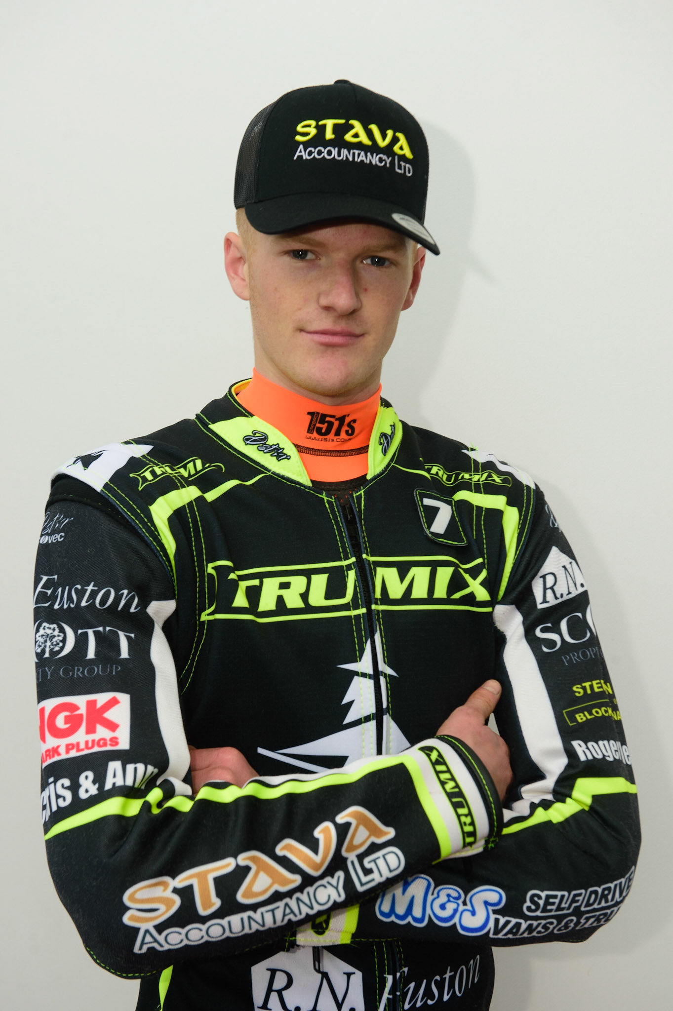 MANCHESTER, UK. APRIL 12TH: Anders Rowe, Ipswich Witches’ Rising Star at the Discovery Networks Eurosport Speedway Season Launch at the National Speedway Stadium, Manchester on Tuesday 12th April 2022 (Credit: Ian Charles | MI News)
