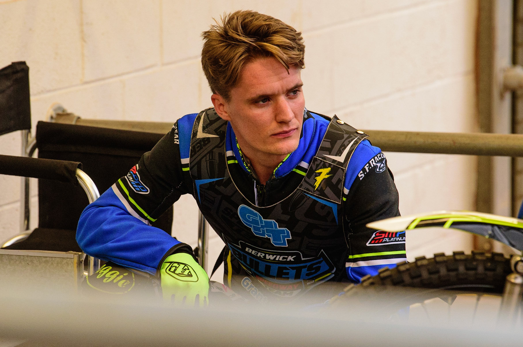 MANCHESTER, UK. JUN 24TH  Ben Rathbone  - Berwick Bullets  during the National Development League match between Belle Vue Colts and Berwick Bullets at the National Speedway Stadium, Manchester on Friday 24th June 2022. (Credit: Ian Charles | MI News)