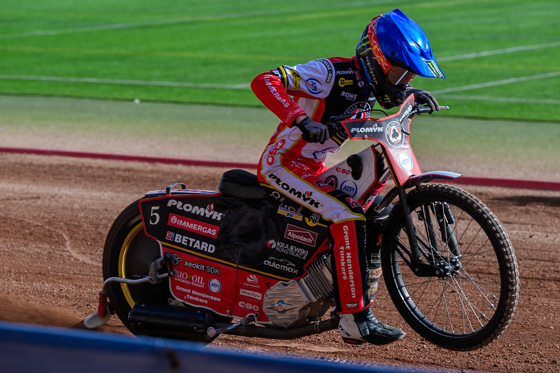 Dan Bewley of Belle Vue Aces does a practice start during the Belle Vue Aces Media Day at the National Speedway Stadium, Manchester on Wednesday 11th March 2026. (Photo: Ian Charles | MI News)