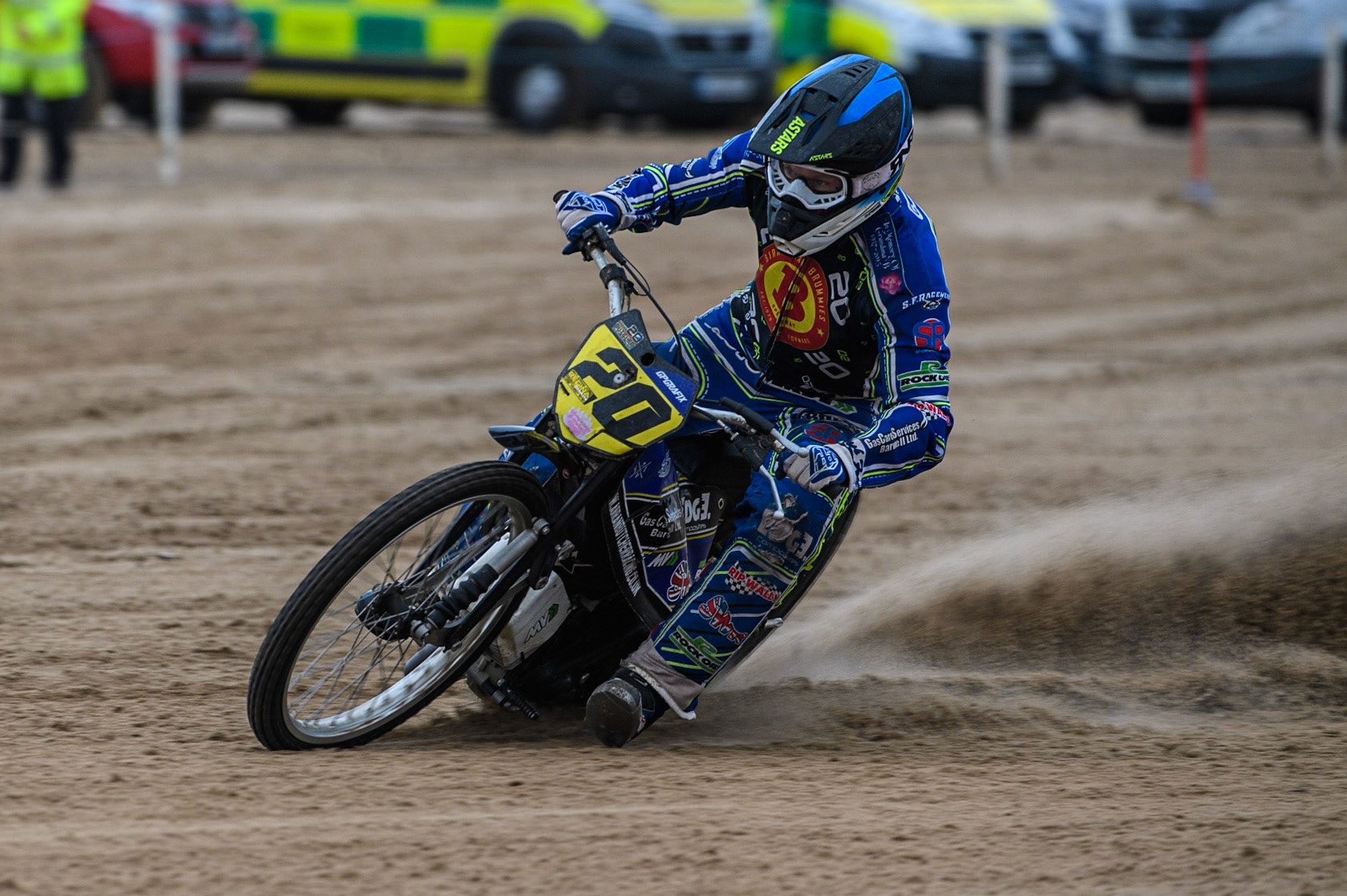 Arran Butcher (20) in action  during the Fylde ACU British Sand Racing Masters Championship at  St Annes on Sea, Lancashire on Sunday 30th July 2023. (Photo: Ian Charles | MI News)