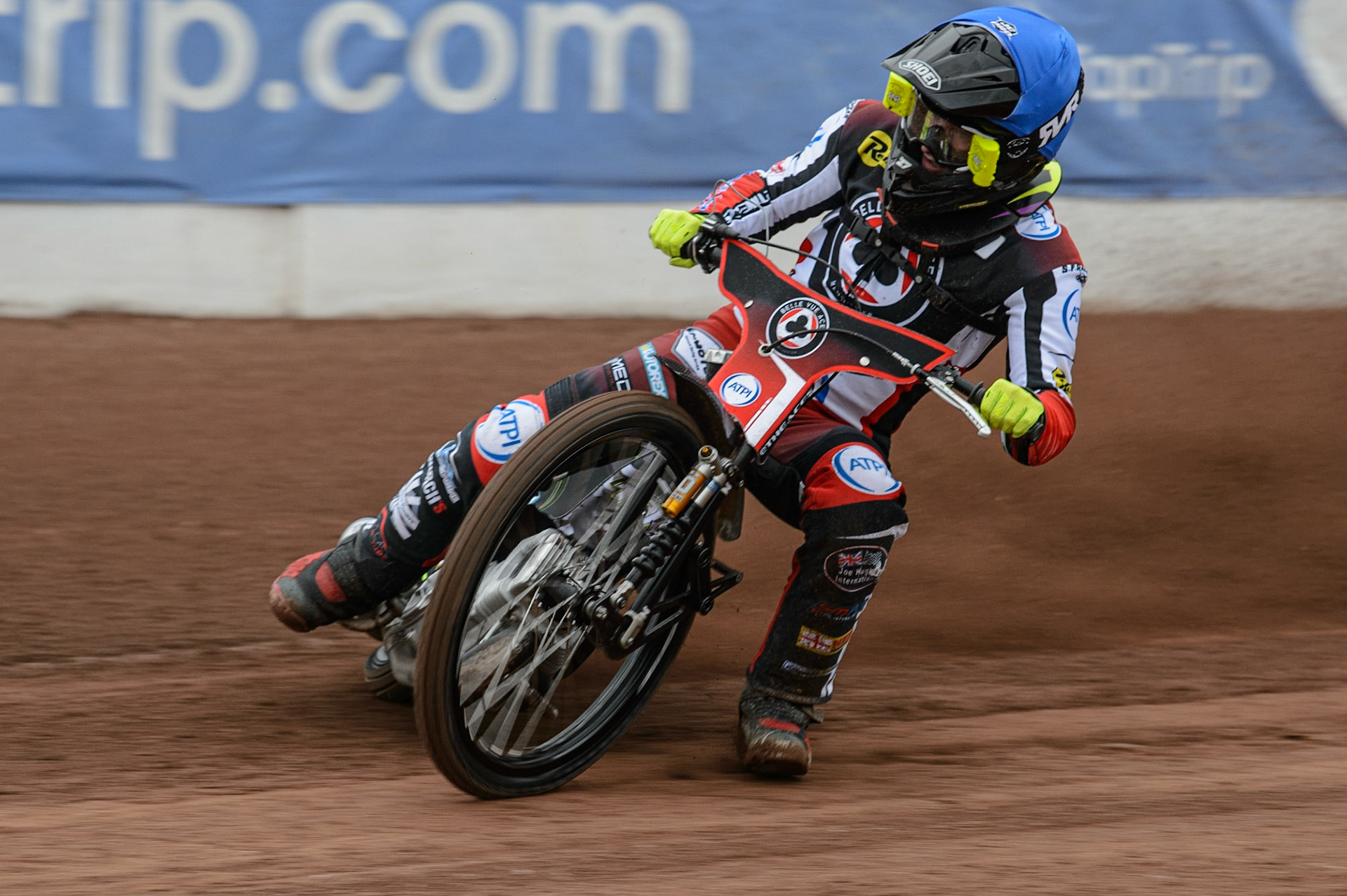 MANCHESTER, UK. MAY 2ND Tom Brennan  in action  for Belle Vue ATPI Aces   during the SGB Premiership match between Belle Vue Aces and Peterborough at the National Speedway Stadium, Manchester on Monday 2nd May 2022. (Credit: Ian Charles | MI News)