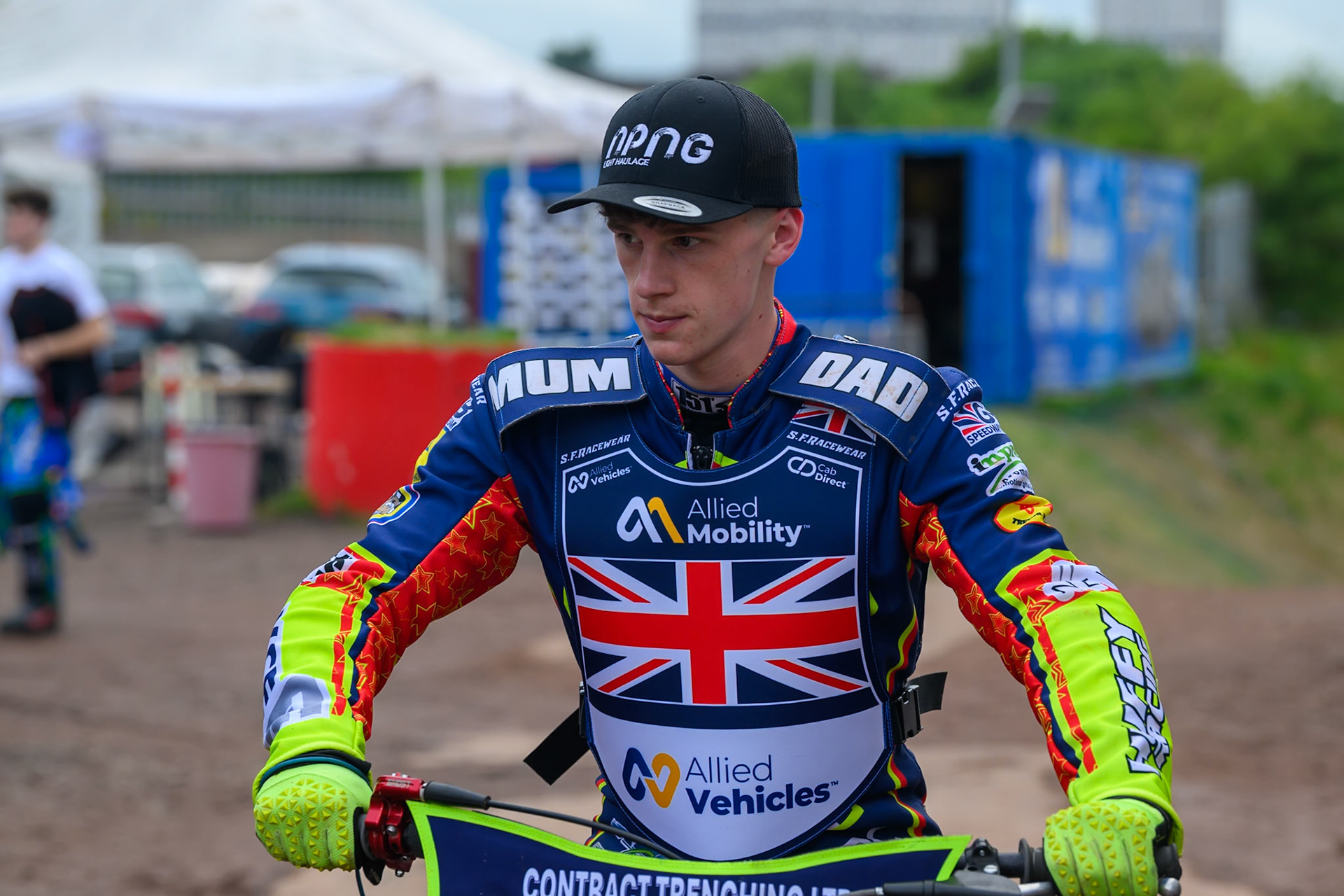 Jake Mulford of Great Britain during the FIM SGP2 Qualifying Round at the Peugeot Ashfield Stadium in Glasgow on Saturday 24th May 2025. (Photo: Ian Charles | MI News)