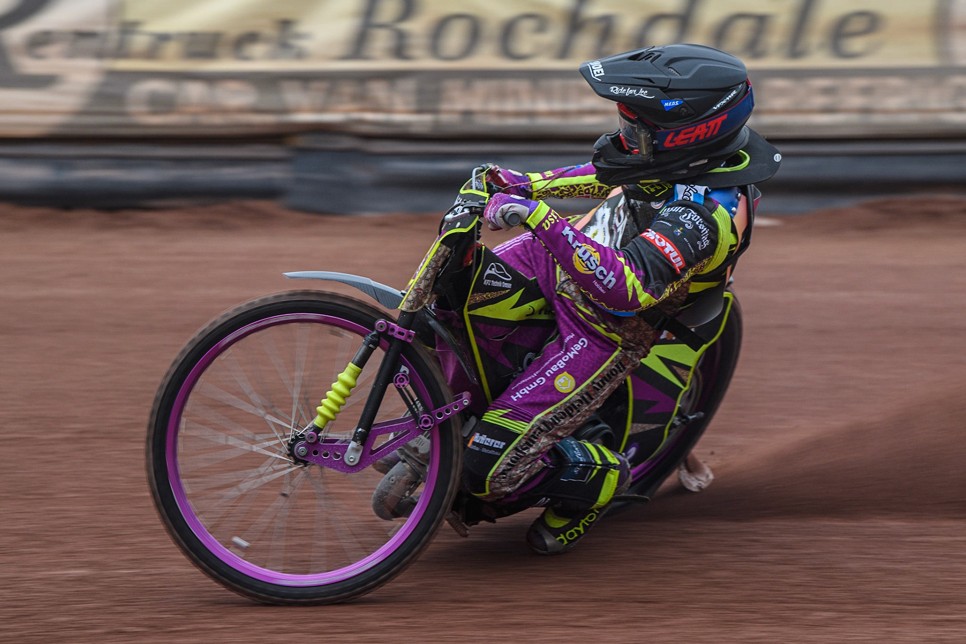 Celina Liebmann on track during the FIM Women's  Speedway Academy at the National Speedway Stadium, Manchester on Friday 4th August 2023. (Photo: Ian Charles | MI News)