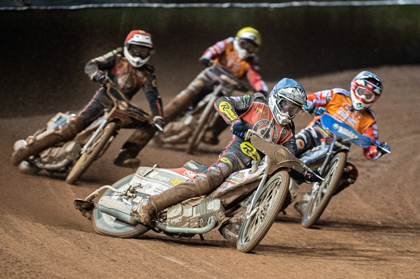 Photo by Ian Charles:

Steve Worrall  (Blue) leads Max Fricke  (Red) Tobiasz Musielak (White) and Rasmus Jensen   (Yellow)

Belle Vue Aces v Swindon Robins, Supporters Cup Final 1st Leg, National Speedway Stadium, Manchester, Thursday, 12, September, 2019