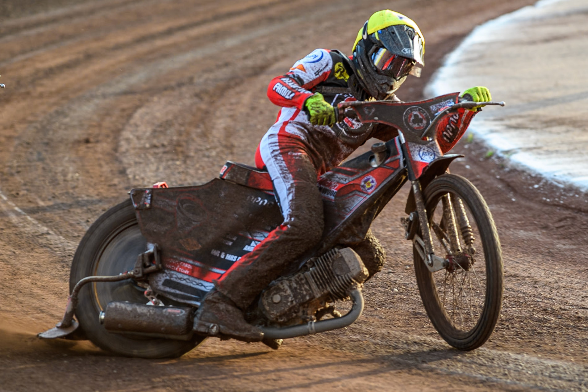 Belle Vue Aces' Connor Bailey  in action during the Premiership KO Cup Quarter Final, 2nd Leg match between Sheffield Tigers and Belle Vue Aces at Owlerton Stadium, Sheffield on Thursday 9th May 2024. (Photo: Ian Charles | MI News)