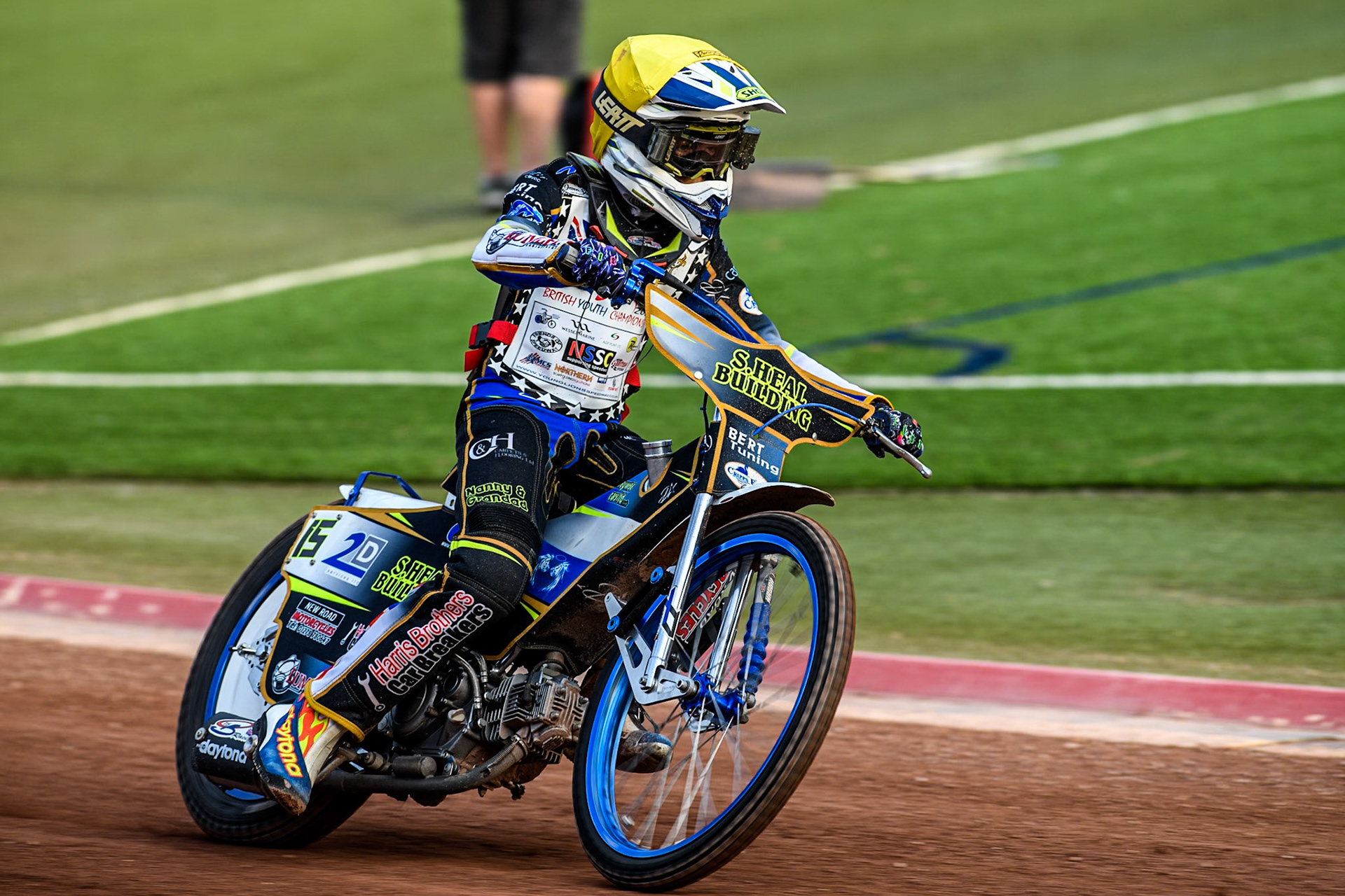 Oliver Bovingdon (125cc) in action during the British Youth 250cc Championships at the National Speedway Stadium, Manchester on Friday 30th August 2024. (Photo: Ian Charles | MI News)