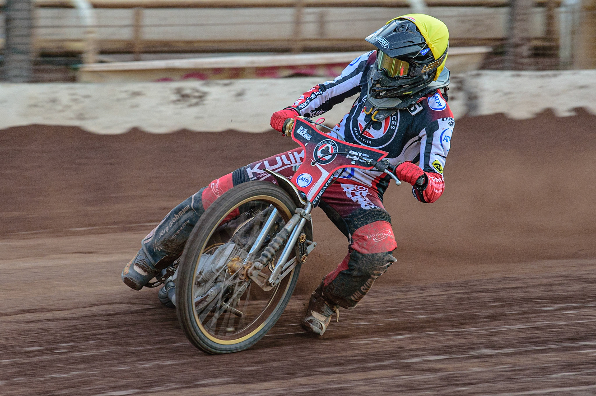 SHEFFIELD, UK. MAY 26TH Norick Blödorn  in action  for Belle Vue ATPI Aces   during the SGB Premiership match between Sheffield Tigers and Belle Vue Aces at Owlerton Stadium, Sheffield on Thursday 26th May 2022. (Credit: Ian Charles | MI News)