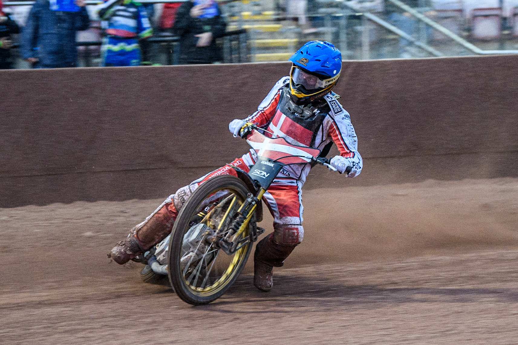 Anders Thomsen of Denmark in action during the Monster Energy FIM Speedway of Nation Semi Final 2 at the National Speedway Stadium, Manchester on Wednesday 10th July 2024. (Photo: Ian Charles | MI News)