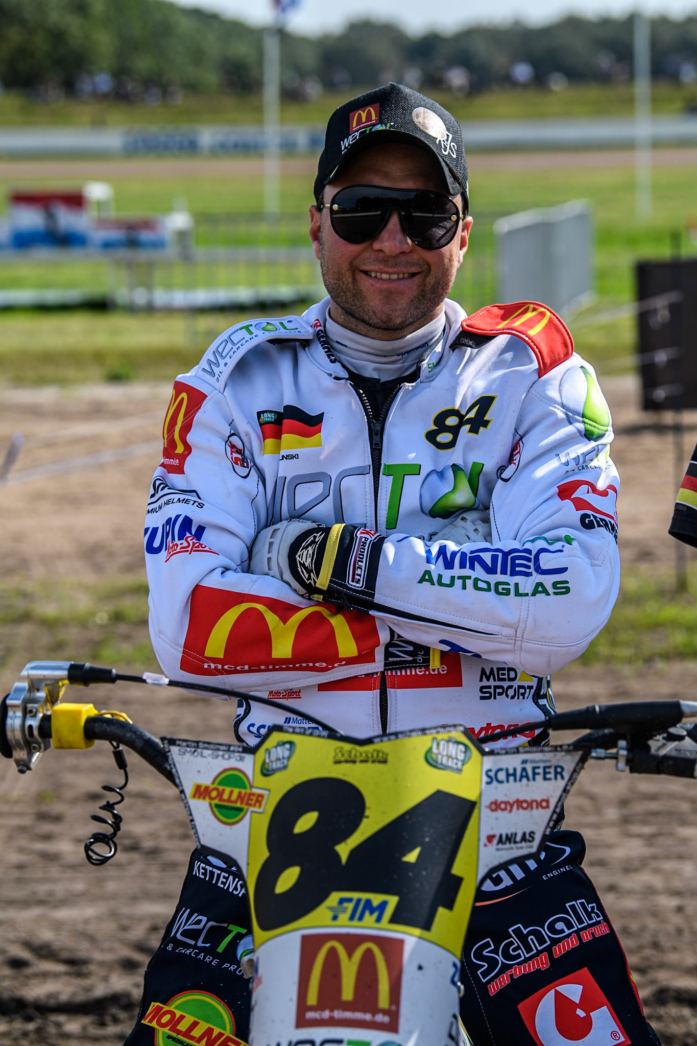 Martin Smolinski (84) of Germany during the FIM Long Track World Championship Final 5 at the Speed Centre Roden, Roden, Netherlands on Sunday 22nd September 2024. (Photo: Ian Charles | MI News)