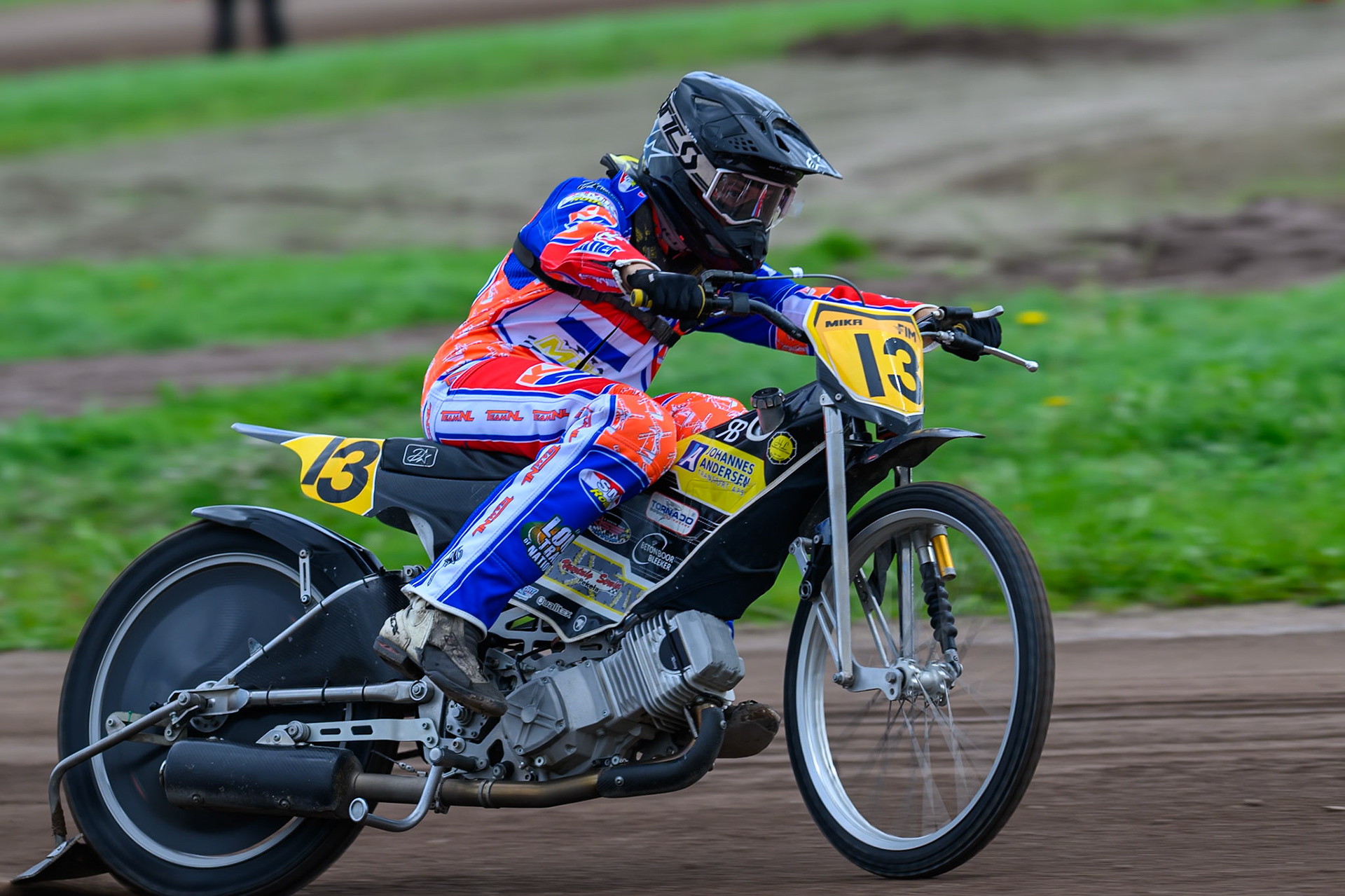 Mika Meijer (13) of Netherlands during practice for  the FIM Long Track of Nations 2026 at the Speed Centre Roden in the Netherlands on Sunday 20th September 2026. (Photo: Ian Charles | MI News)