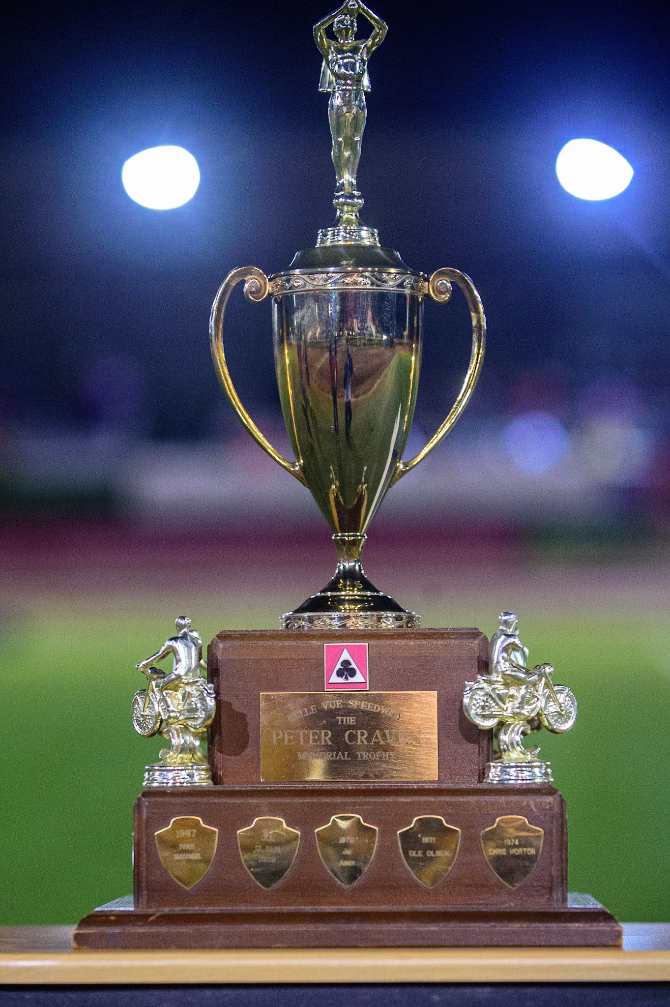 MANCHESTER, UK. OCT 23RD  The Peter Craven Memorial Trophy during the Peter Craven Memorial Trophy event at the National Speedway Stadium, Manchester on Saturday 23rd October 2021. (Credit: Ian Charles | MI News)