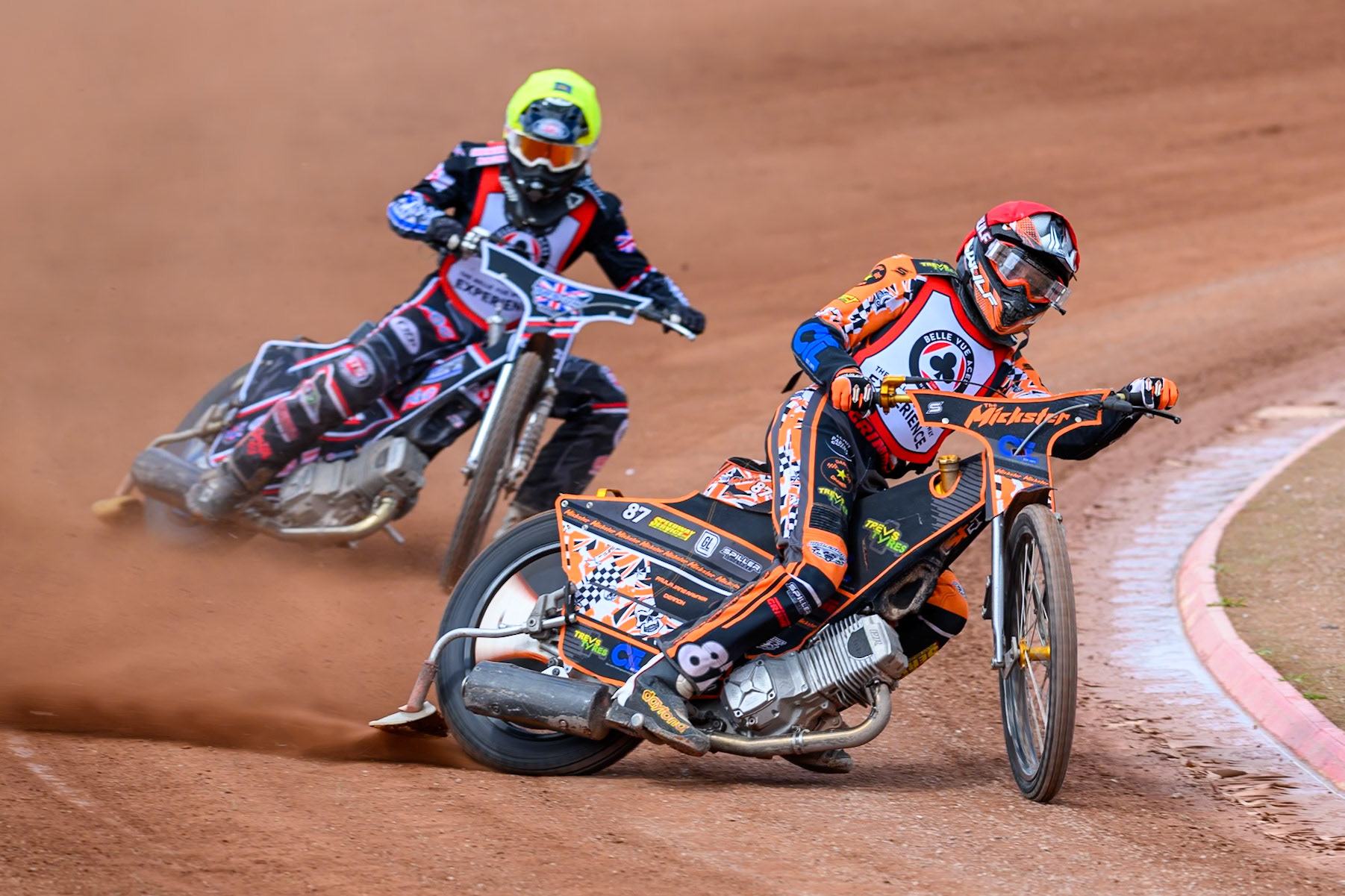 JR ASHWORTH &amp; SONS COLTS ACADEMY INDIVIDUALMickie Simpson in Red leading Jack Shimelt in Yellow during the JR Ashworth &amp; Sons Colts Individual at the National Speedway Stadium, Manchester on Sunday 10th May 2026. (Photo: Ian Charles | MI News)