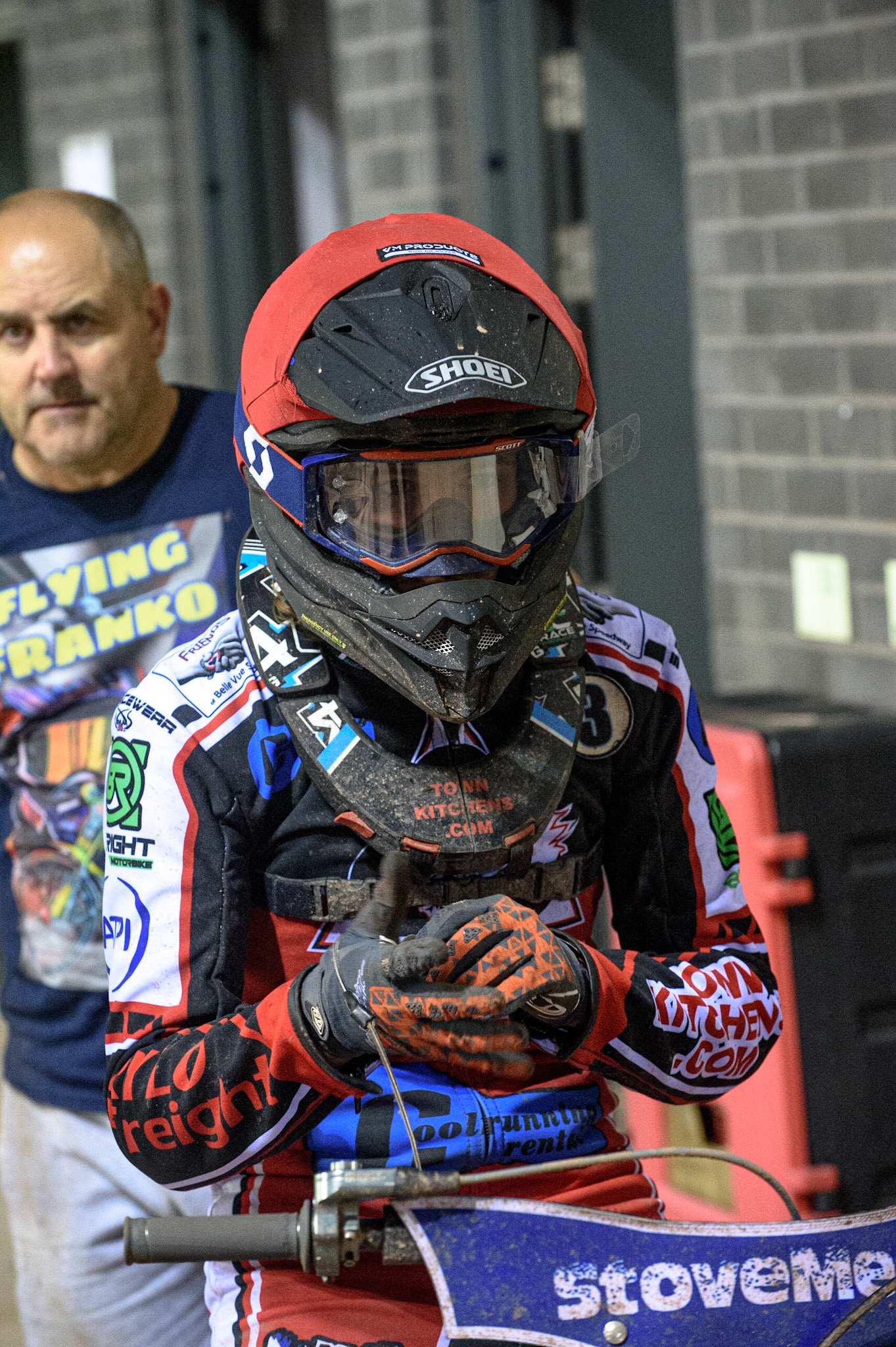 MANCHESTER, UK. AUGUST 20TH  Harry McGurk  waits to go out during the National Development League match between Belle Vue Aces and Armadale Devils at the National Speedway Stadium, Manchester on Friday 20th August 2021. (Credit: Ian Charles | MI News)
