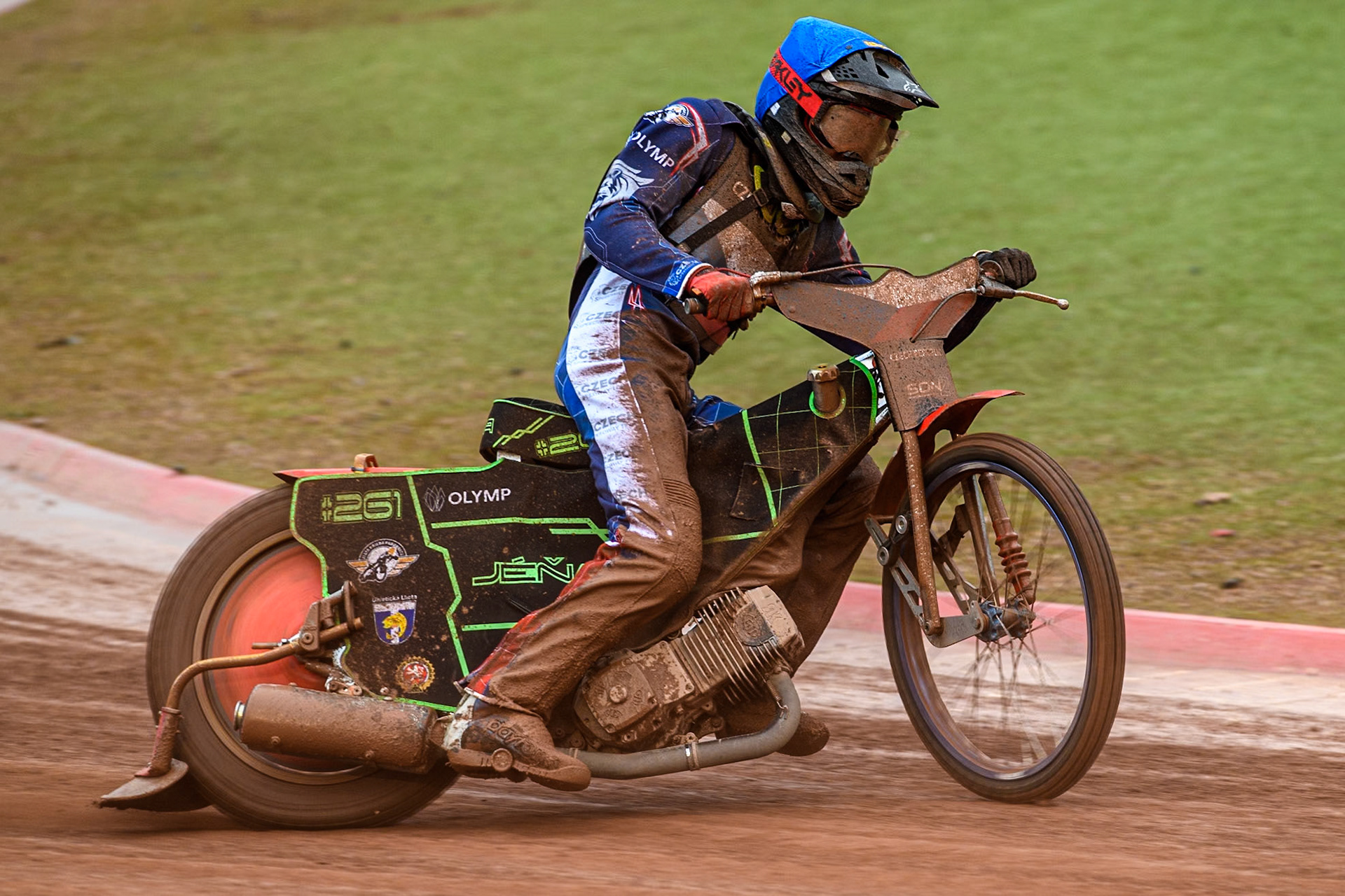 Jan Jenicek of Czech Republic in action during the Monster Energy FIM Speedway of Nations 2 (Under 21) Final at the National Speedway Stadium, Manchester on Friday 12th July 2024. (Photo: Ian Charles | MI News)