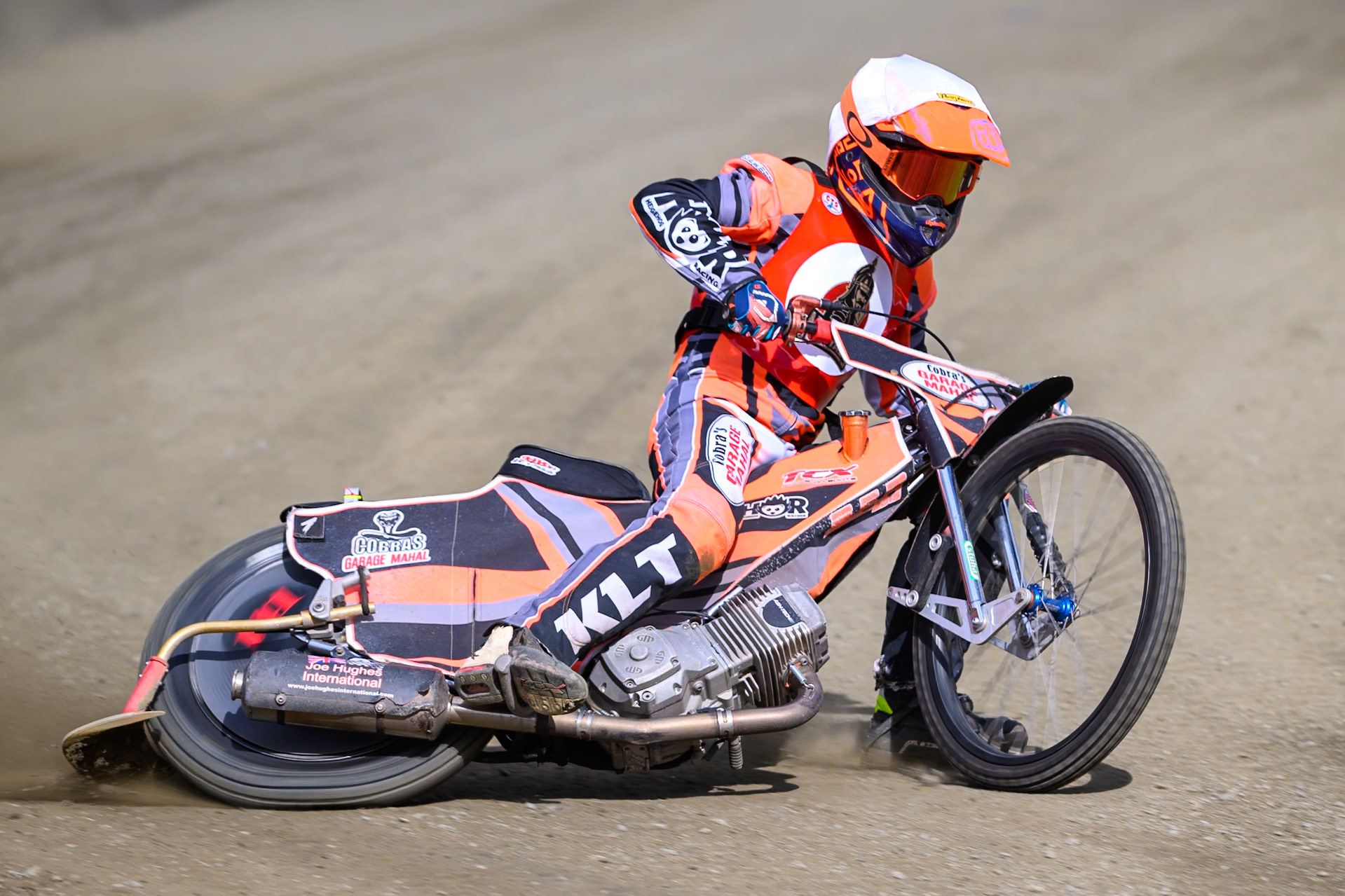 Connor Coles of NDL Nomads   in action during the  Challenge match between Buxton Bulls and NDL Nomads at Hi-Edge Speedway, Buxton on Sunday 19th April 2026. (Photo: Ian Charles | MI News)