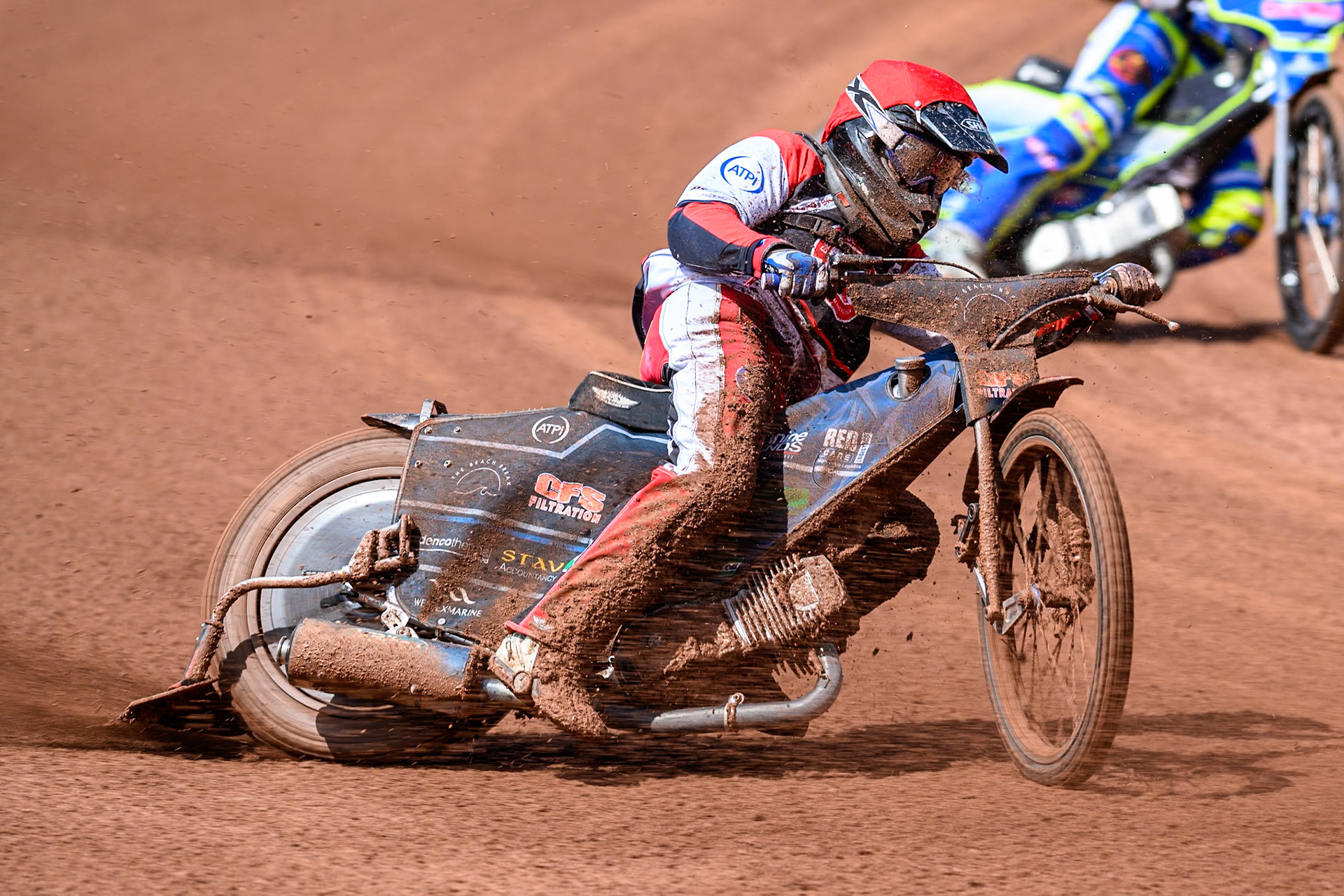 Belle Vue Colts' Jack Kingston in action during the WSRA National Development League match between Belle Vue Colts and Oxford Chargers at the National Speedway Stadium, Manchester on Sunday 1st June 2025. (Photo: Ian Charles | MI News)