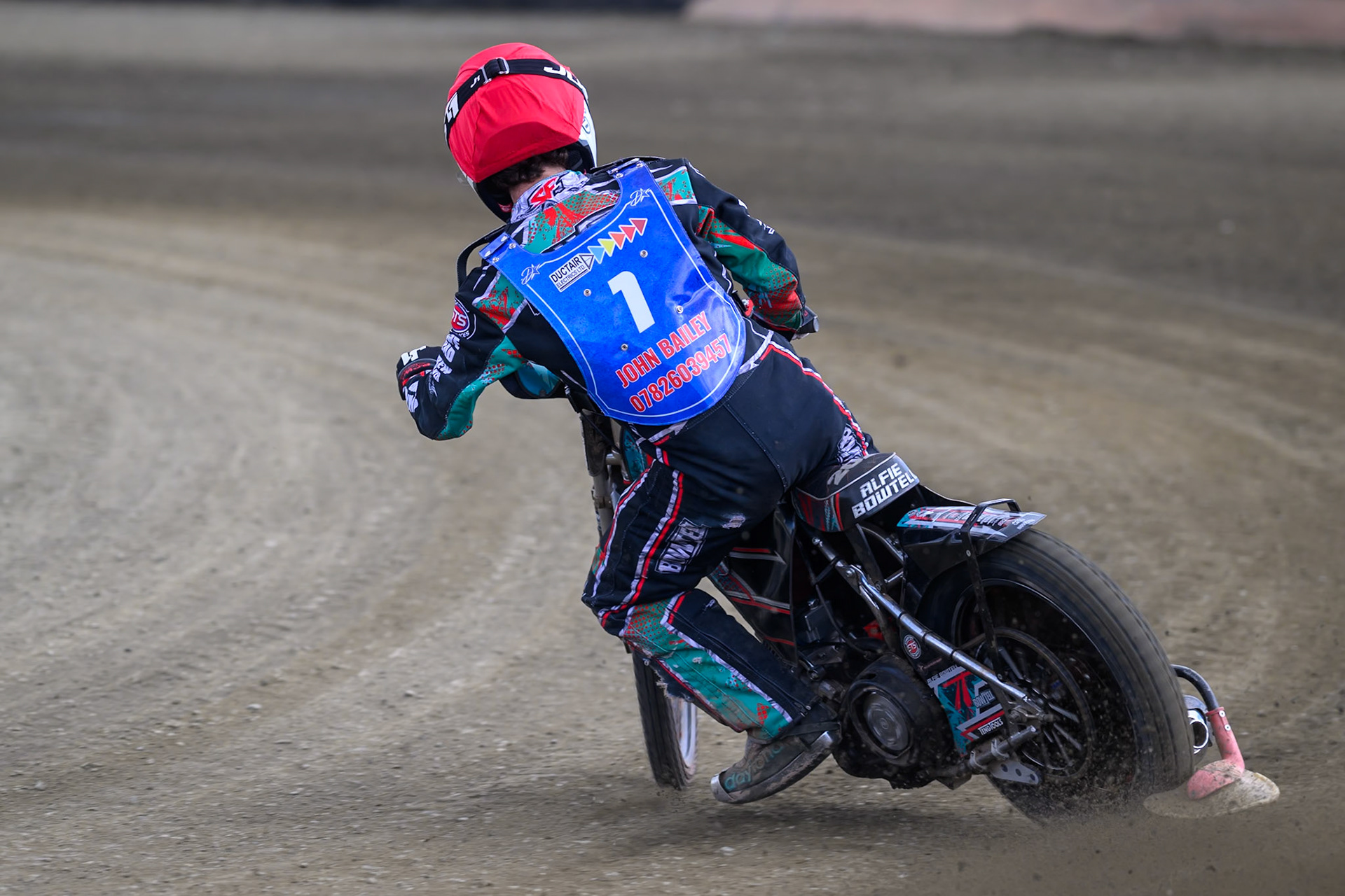 Alfie Bowtell of Buxton Bulls  in action during the  Challenge match between Buxton Bulls and NDL Nomads at Hi-Edge Speedway, Buxton on Sunday 19th April 2026. (Photo: Ian Charles | MI News)
