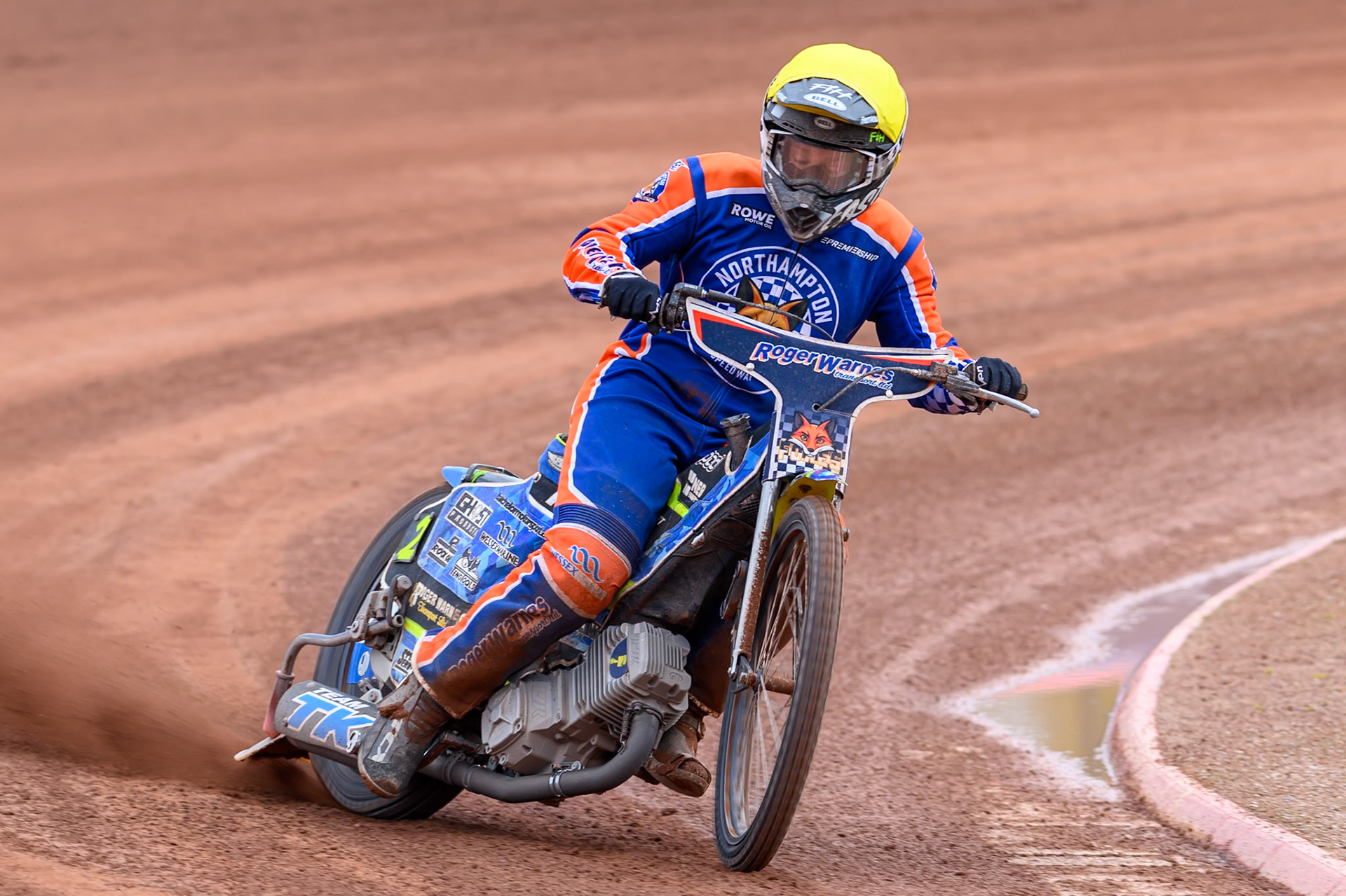 Troy Batchelor of Northampton Foxes in action during the Rowe Motor Oil Premiership match between Belle Vue Aces and Northampton Foxes at the National Speedway Stadium, Manchester on Monday 4th May 2026. (Photo: Ian Charles | MI News)
