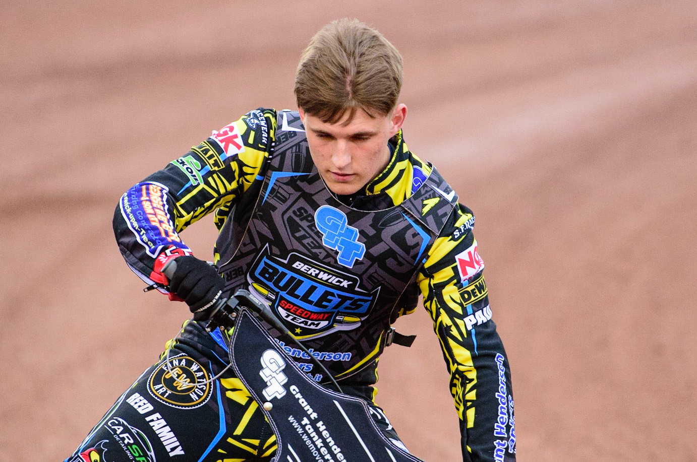 MANCHESTER, UK. JUN 24TH  Kyle Bickley  - Berwick Bullets  during the National Development League match between Belle Vue Colts and Berwick Bullets at the National Speedway Stadium, Manchester on Friday 24th June 2022. (Credit: Ian Charles | MI News)