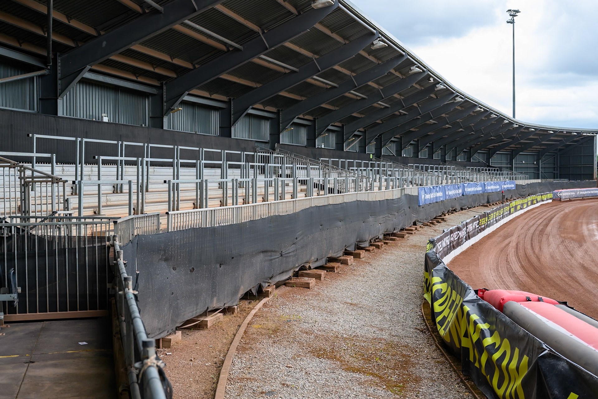 General view of the South Stand during the ATPI  FIM Speedway GP of Manchester at the National Speedway Stadium, Manchester on Friday 5th June 2026. (Photo: Ian Charles | MI News)