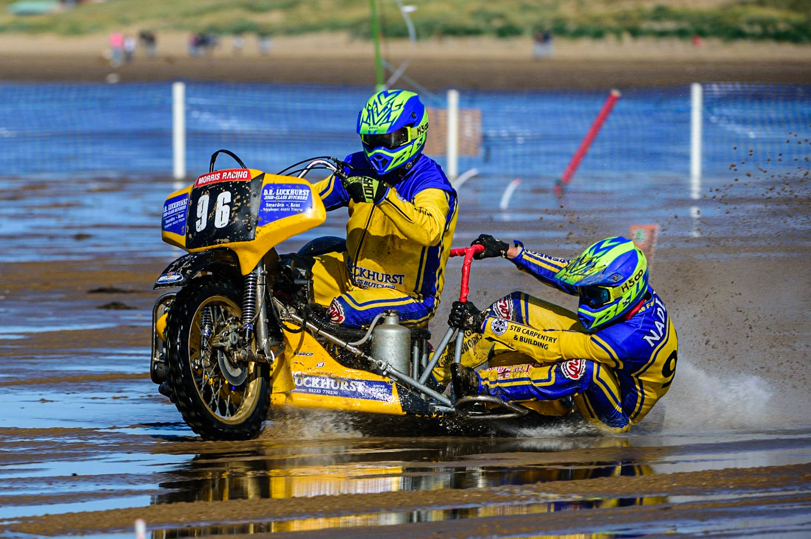 Tom Penfold &amp; Will Naden (96) during the Fylde ACU British Sand Racing Masters Championship on  Sunday 2nd October 2022. (Credit: Ian Charles | MI News)
