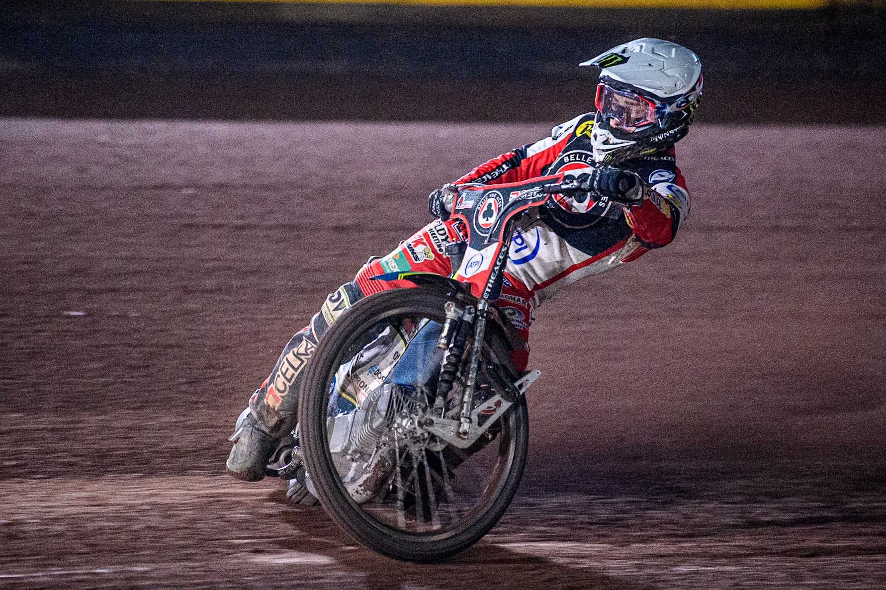 Belle Vue Aces' Jaimon Lidsey in action during the Rowe Motor Oil Premiership Grand Final 2nd Leg between Leicester Lions and Belle Vue Aces at the Pidcock Motorcycles Arena, Leicester on Thursday 26th September 2024. (Photo: Ian Charles | MI News)