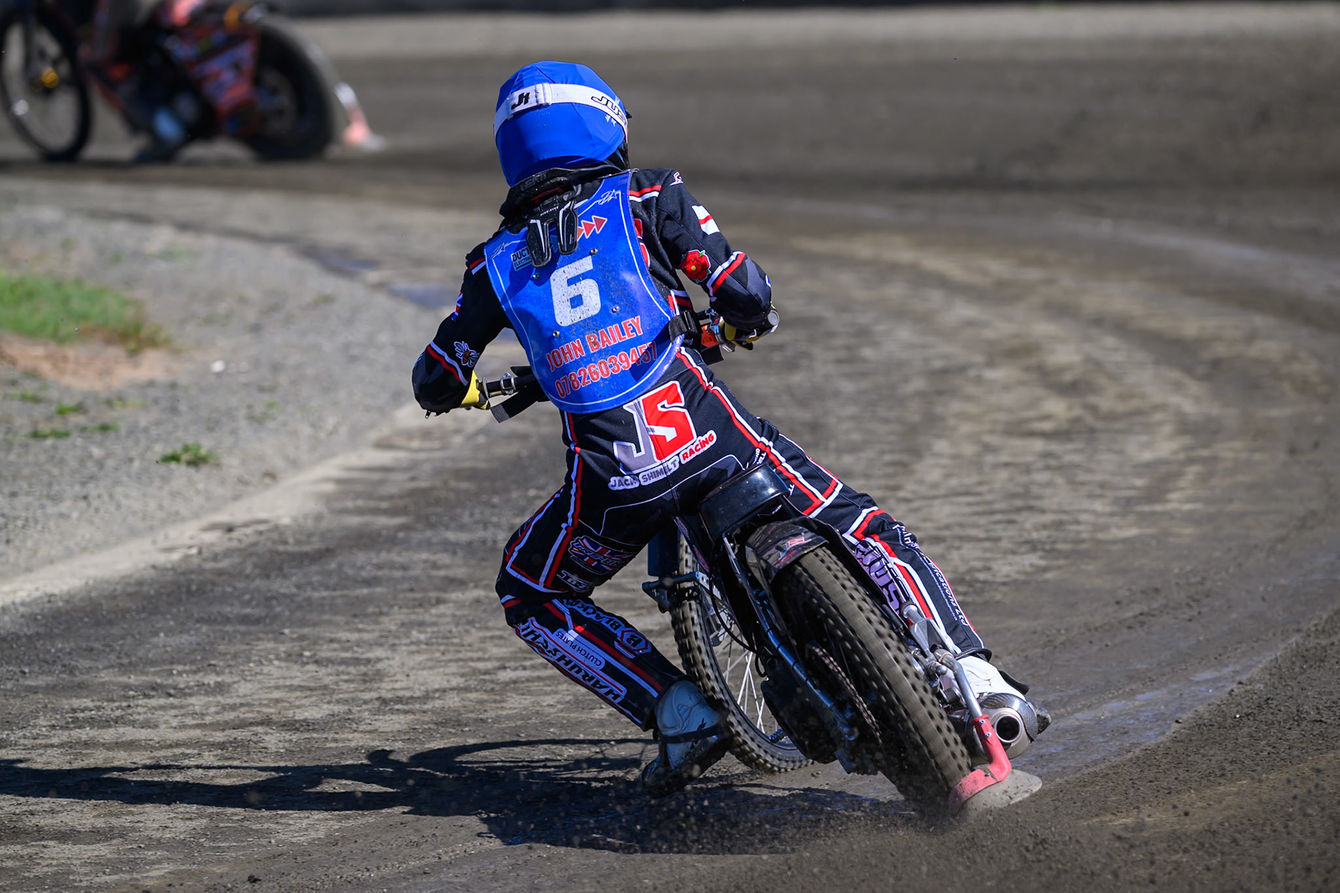 Jack Shimelt of Buxton Bulls in action during the National Development League Challenge match between Buxton Bulls and Stoke Potters at Hi-Edge Speedway, Buxton on Sunday 24th May 2026. (Photo: Ian Charles | MI News)