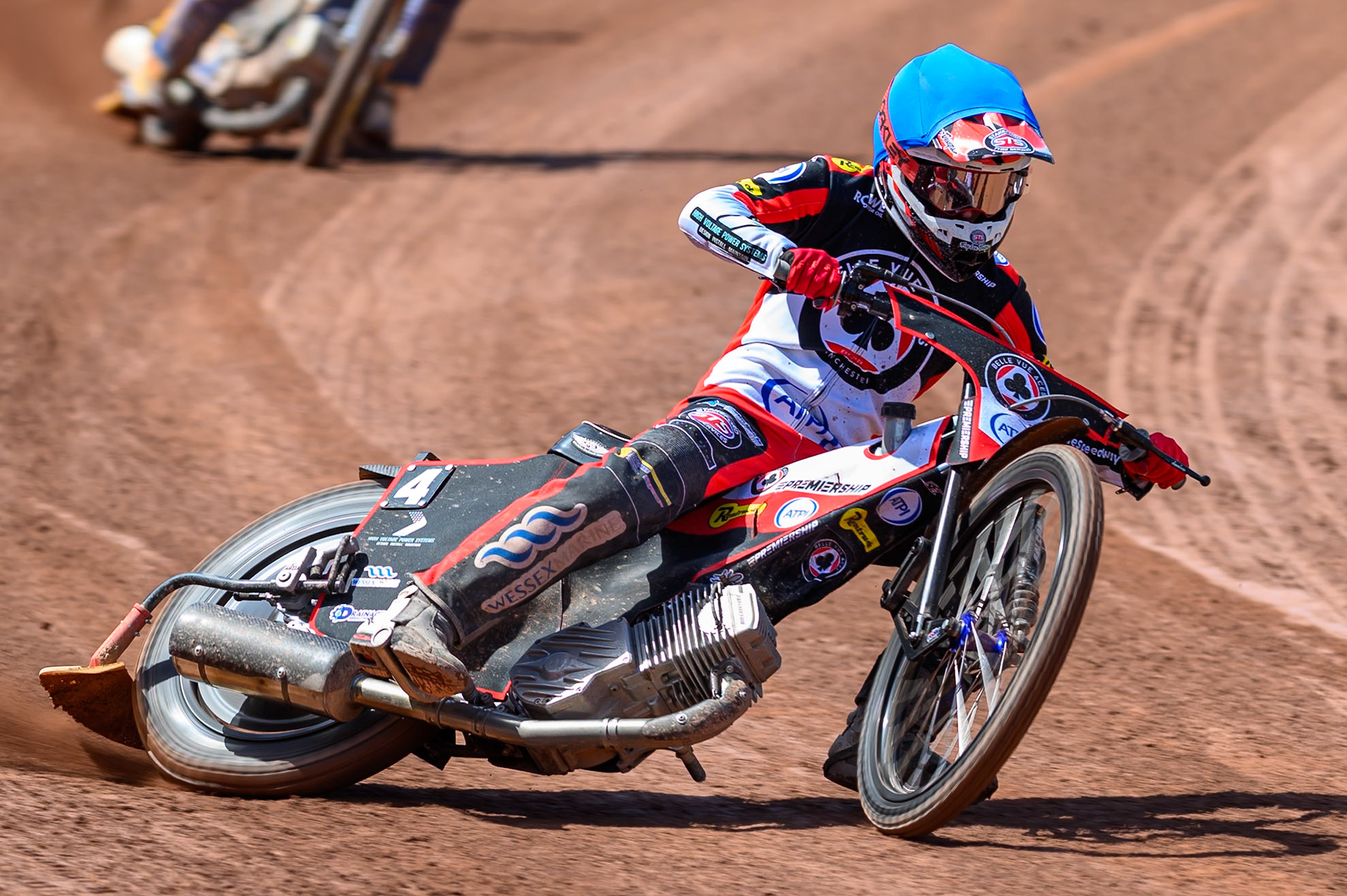 Zach Cook of Belle Vue Aces in action during the Rowe Motor Oil Premiership match between Belle Vue Aces and Sheffield Tigers at the National Speedway Stadium, Manchester on Monday 25th May 2026. (Photo: Ian Charles | MI News)