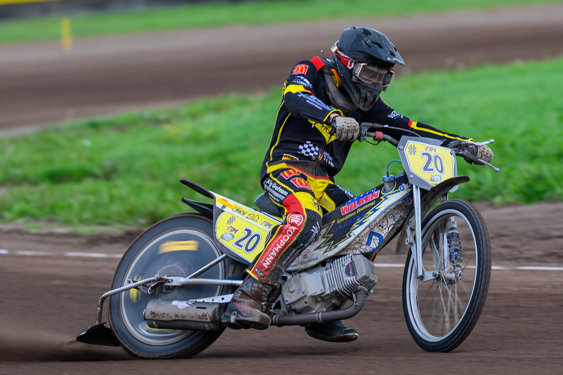 Timo Wachs (20) of Germany during practice for  the FIM Long Track of Nations 2026 at the Speed Centre Roden in the Netherlands on Sunday 20th September 2026. (Photo: Ian Charles | MI News)