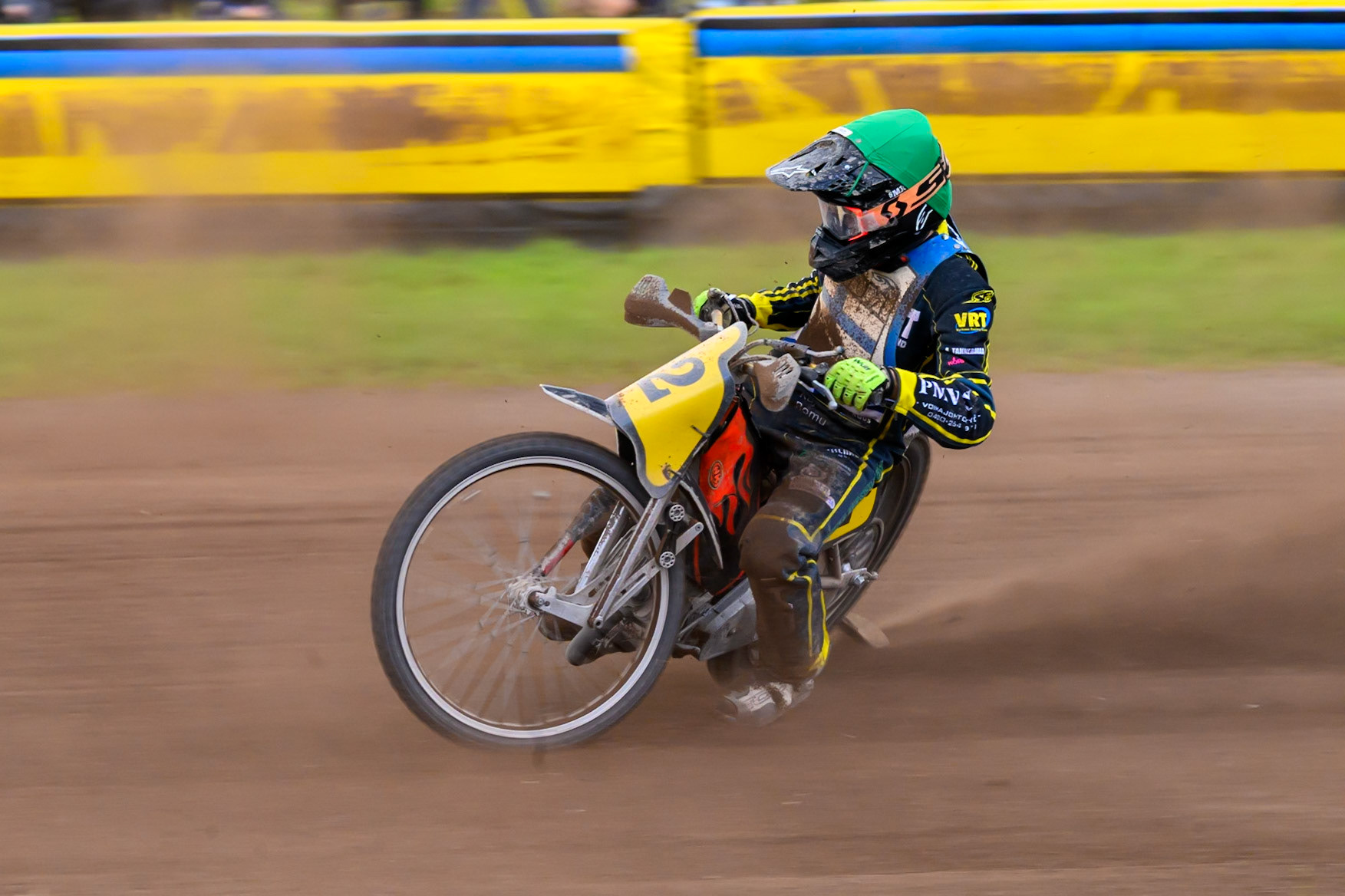 Ossi Rantala (12) of Finland in action during the FIM Long Track of Nations 2026 at the Speed Centre Roden in the Netherlands on Sunday 20th September 2026. (Photo: Ian Charles | MI News)