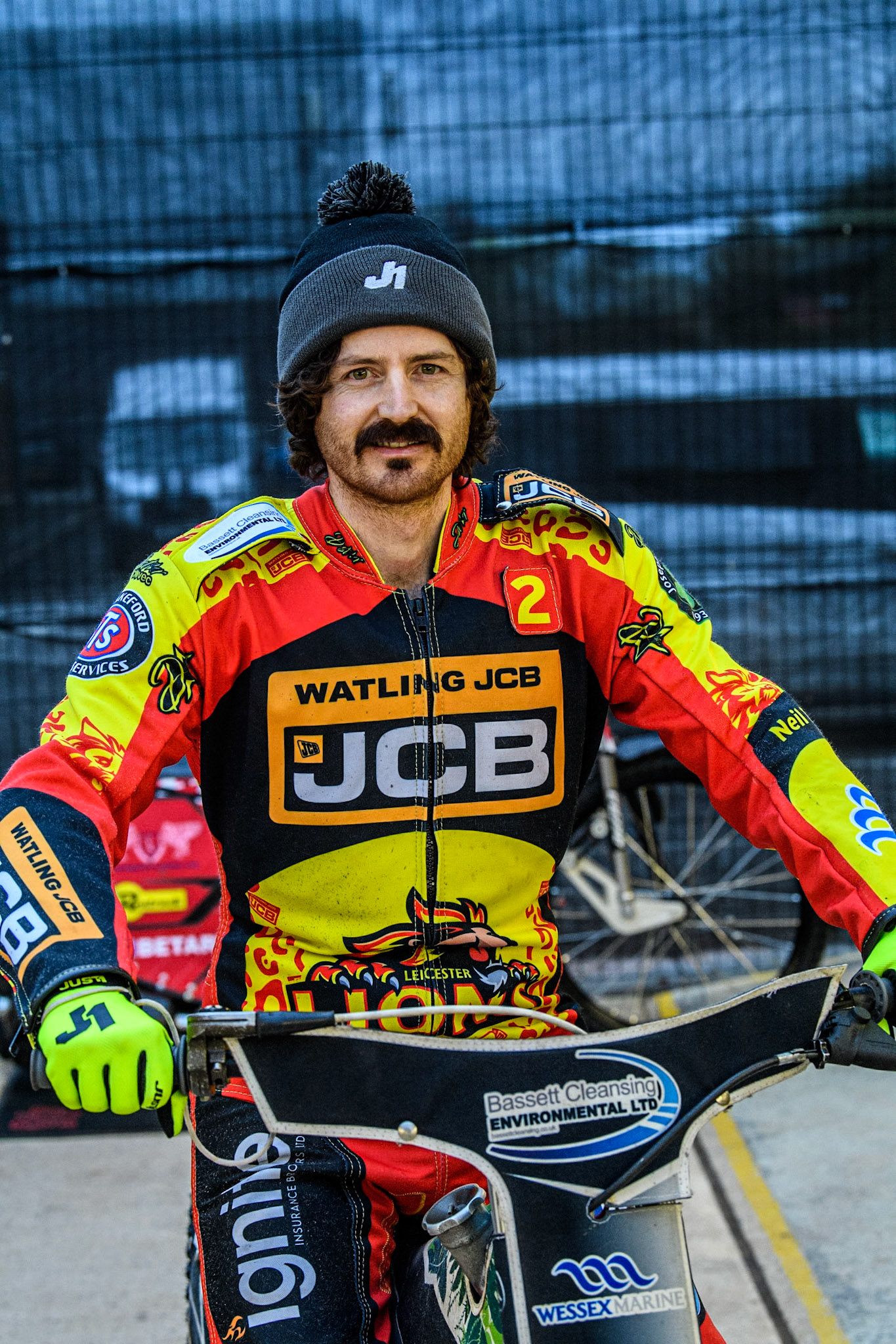 Richard Lawson of Leicester Lions during the Rowe Motor Oil Premiership match between Belle Vue Aces and Leicester Lions at the National Speedway Stadium, Manchester on Saturday 6th April 2024. (Photo: Ian Charles | MI News)
