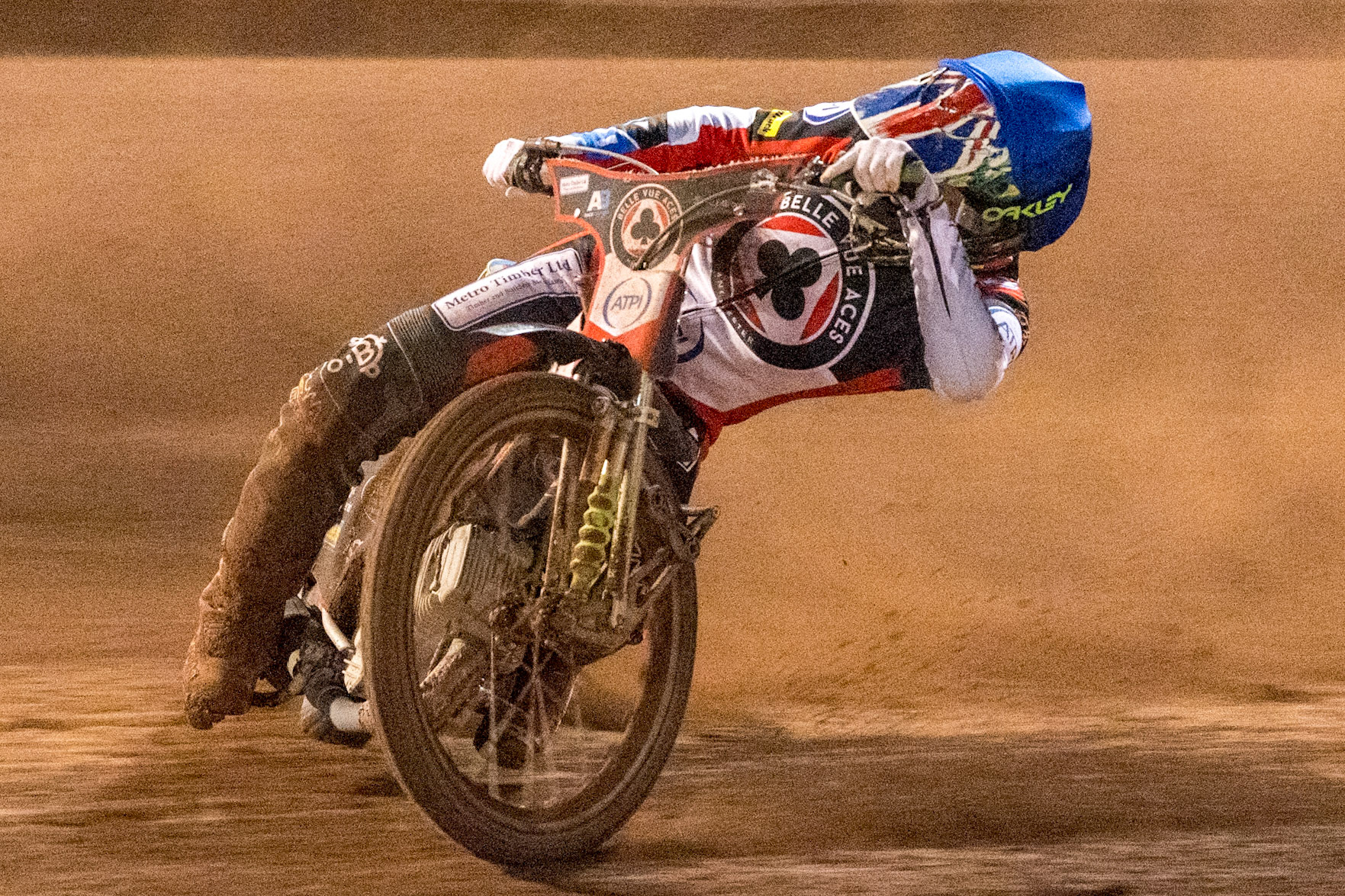 William Cairns of Belle Vue Aces in action during the Rowe Motor Oil Premiership match between Belle Vue Aces and Sheffield Tigers at the National Speedway Stadium, Manchester on Monday 14th September 2026. (Photo: Ian Charles | MI News)