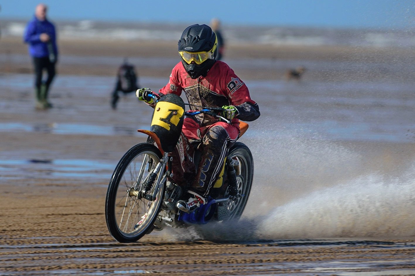 Billy Reve (1) during the Fylde ACU British Sand Racing Masters Championship on  Sunday 2nd October 2022. (Credit: Ian Charles | MI News)